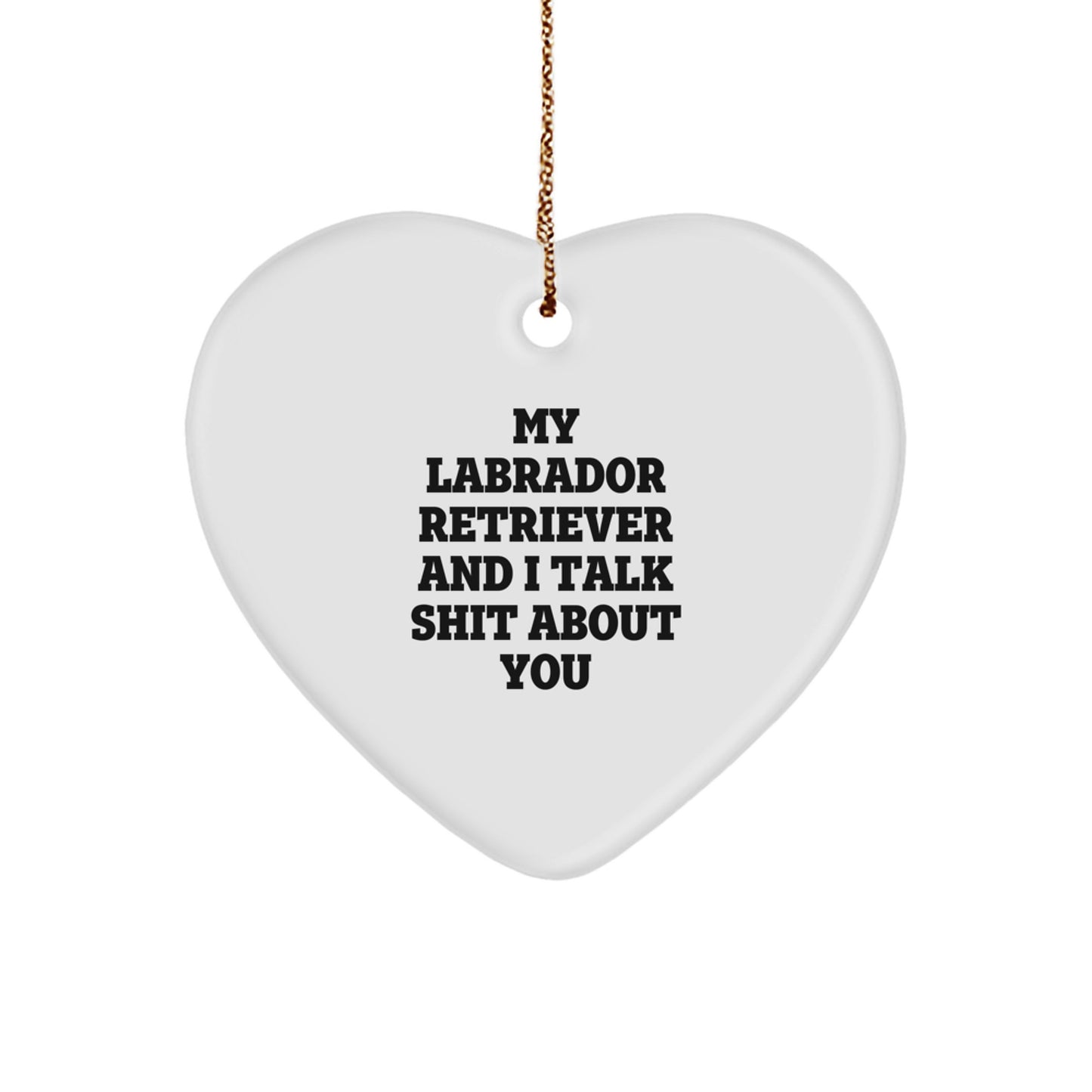 Funny Labrador Retriever Dog Christmas Ornaments, Gifts for Labrador Retriever Dog Owners from Friends, Family, or Men - Image 1