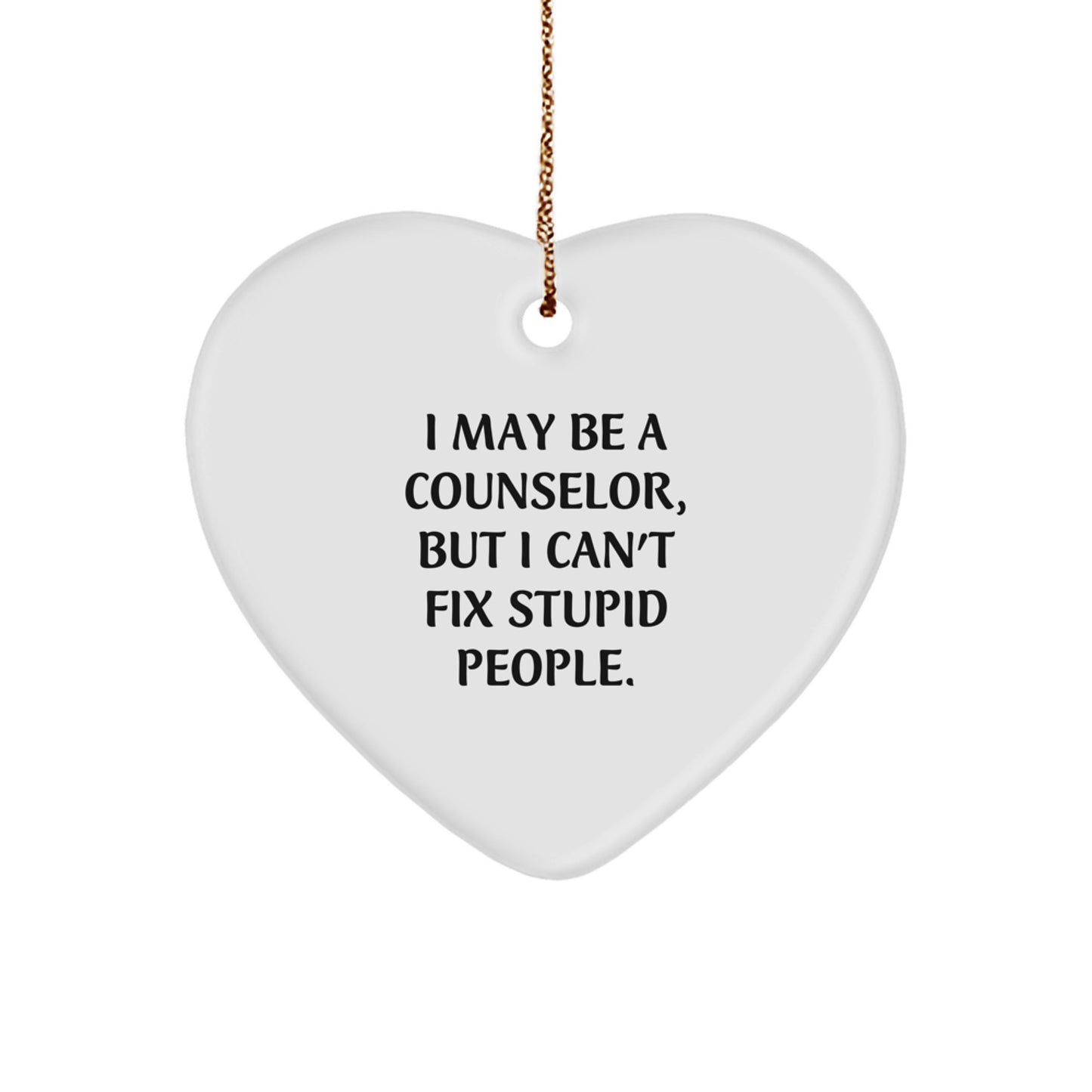 Funny Counselor Gifts for Friends, Inspirational Heart Ornament, Christmas Unique Gifts from Men, Women, Family - Image 1