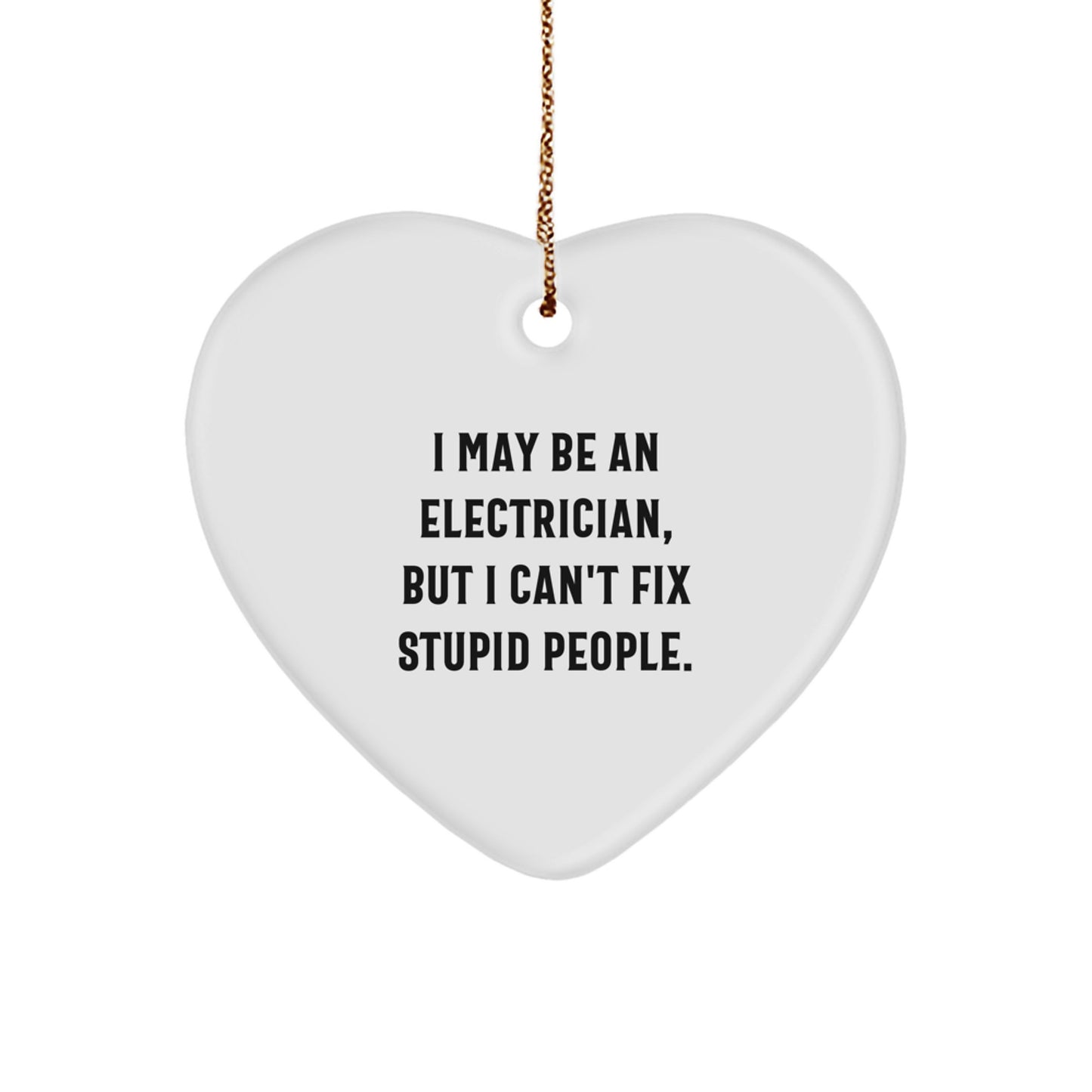 Funny Electrician Heart Ornament Gifts from Men to Electrician Friends for Christmas Unique Gifts - Image 1