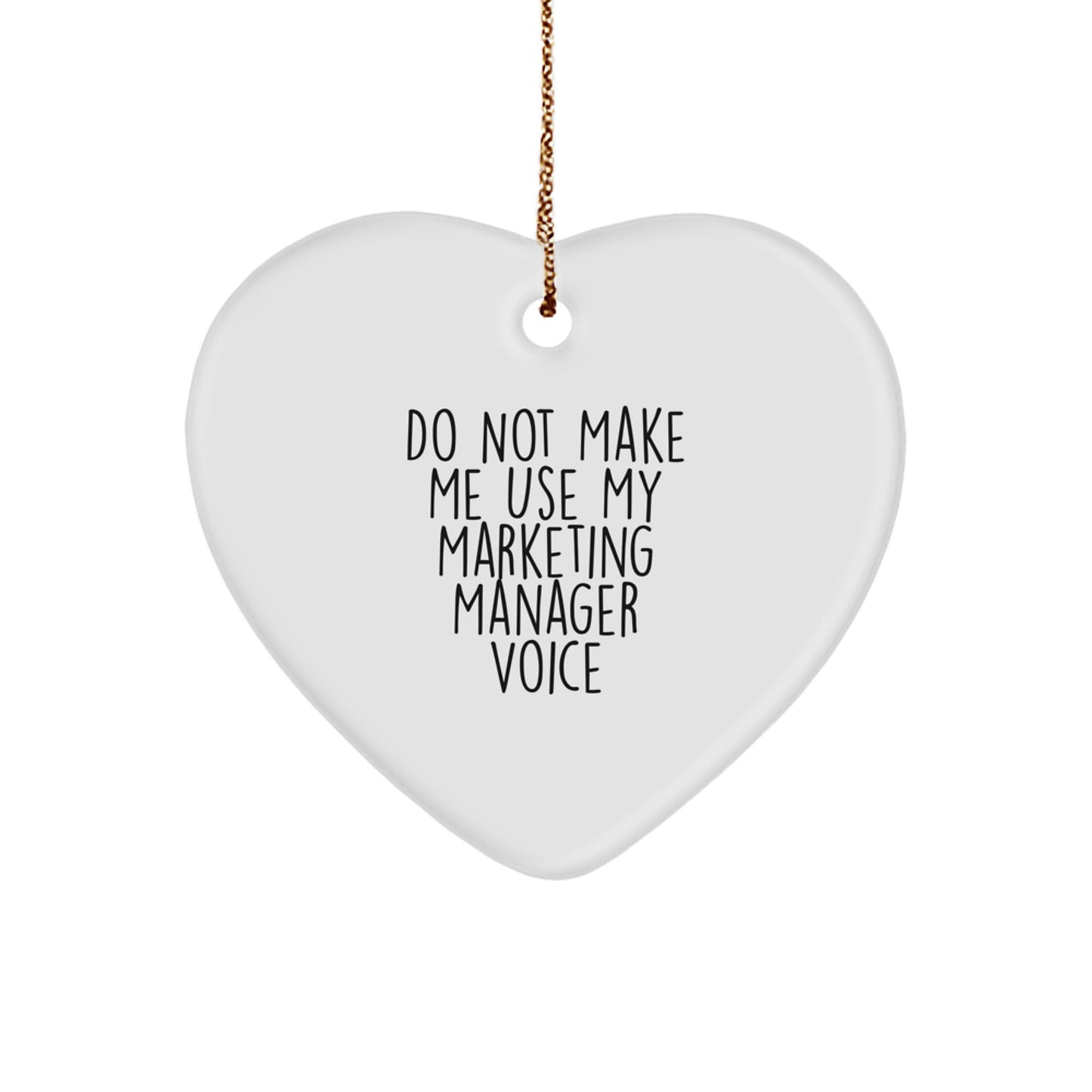 Funny Marketing Manager Gifts from Friends Unique Heart Ornaments for Men Women Coworkers Family Christmas Unique Gifts - Image 1