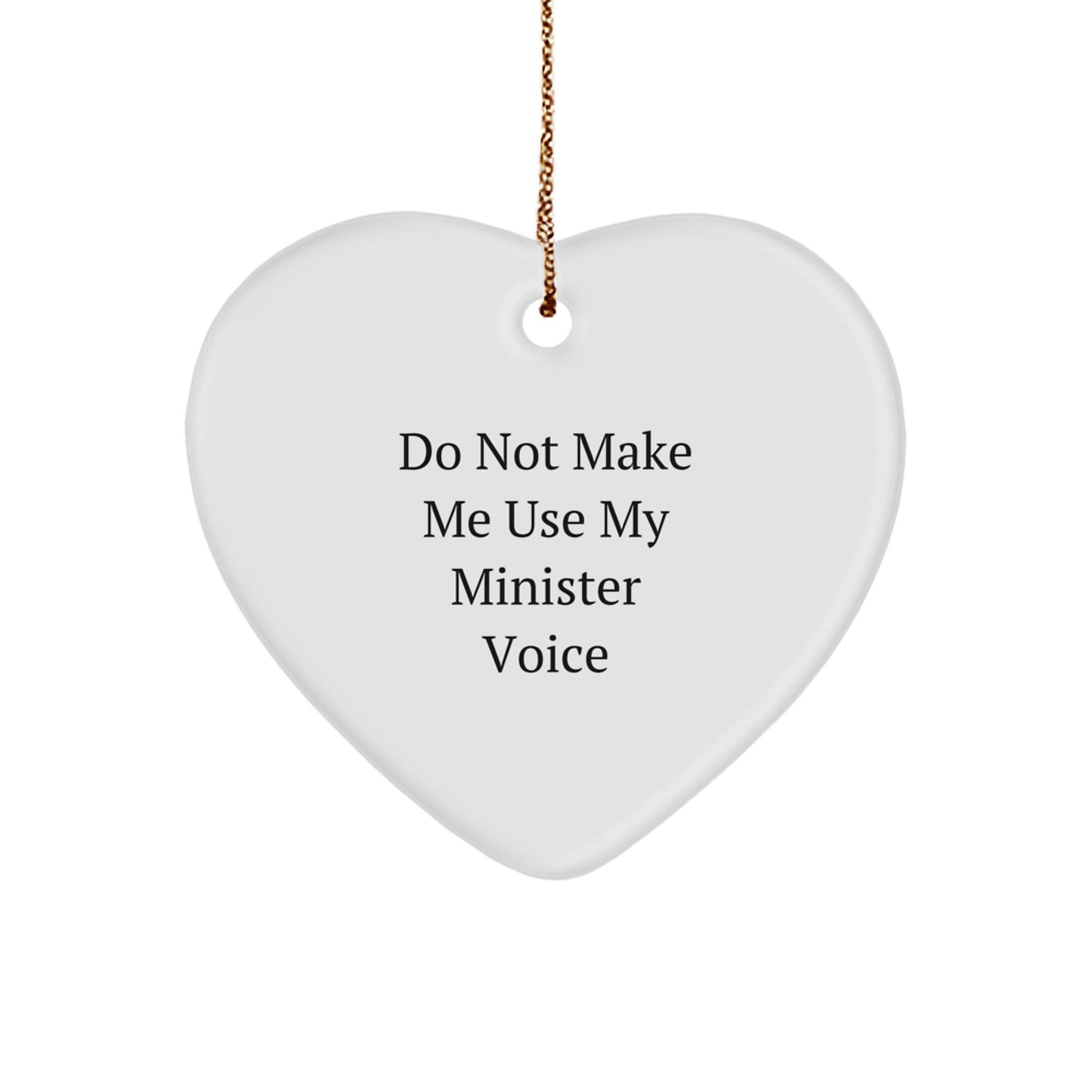 Funny Minister Heart Ornament Gifts from Friends for Minister Unique Christmas Ornaments - Image 1