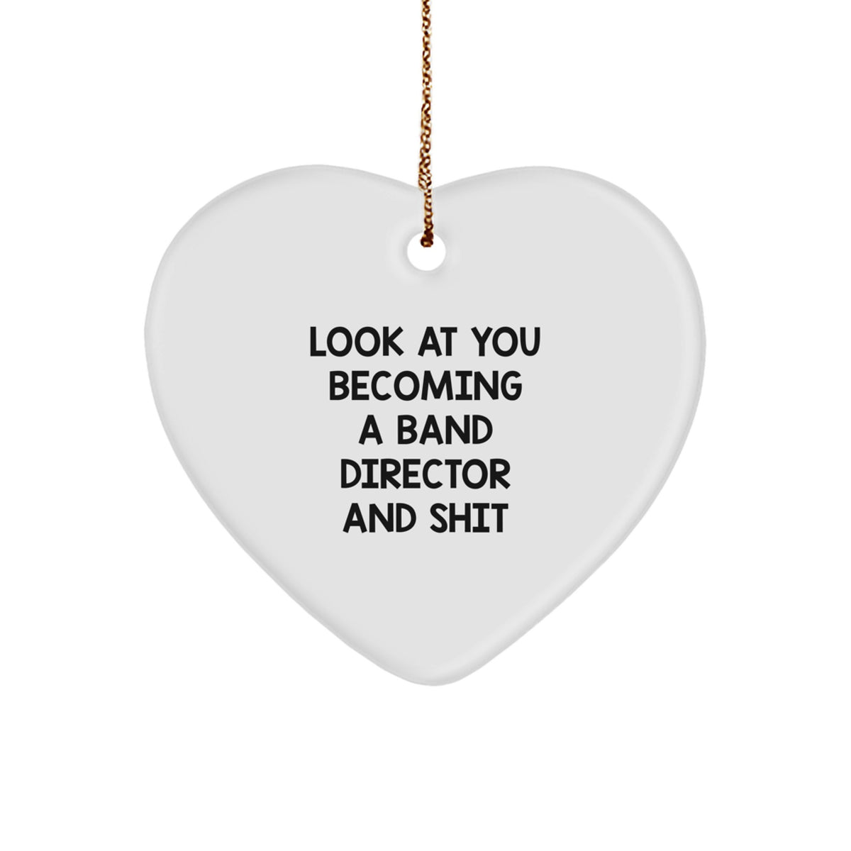 Funny Band Director Heart Ornament Gifts from Friends for Men Christmas Unique - Image 1