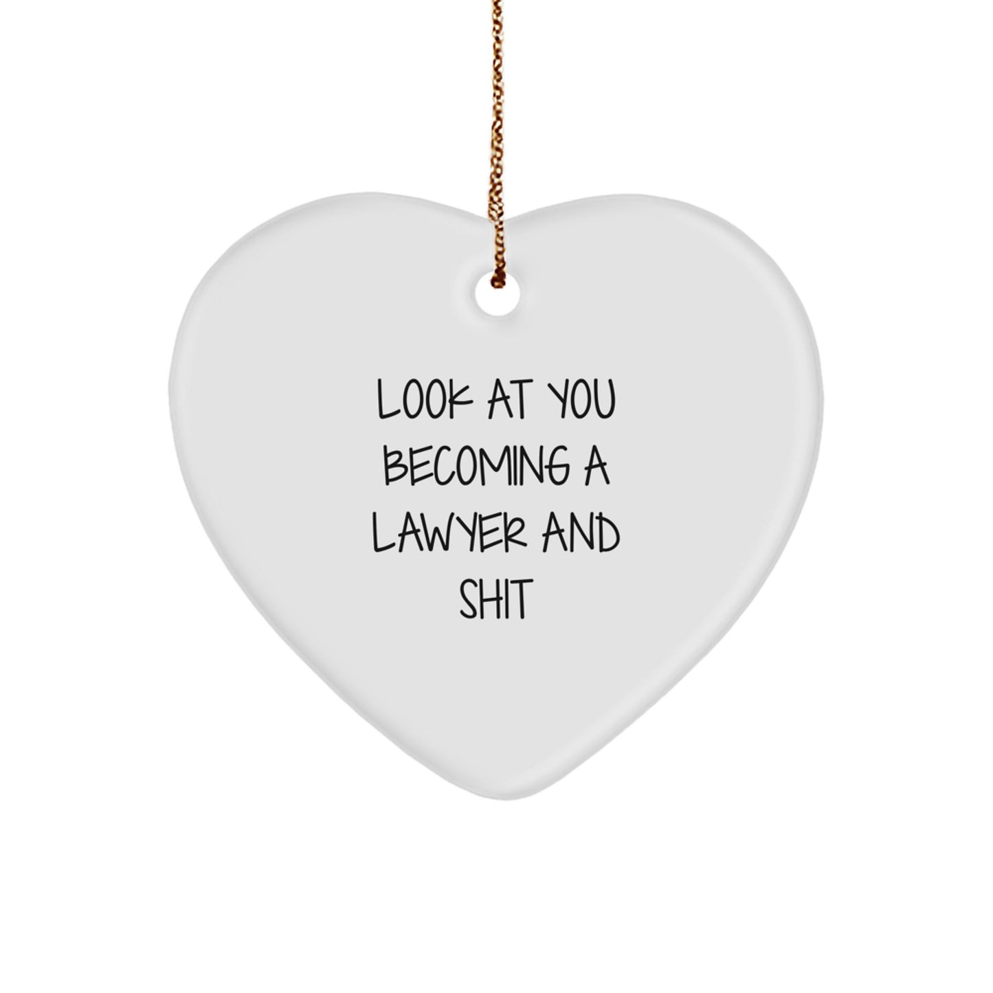 Funny Lawyer Heart Ornament Gifts from Friends for Lawyer Christmas Unique Decorations - Image 1