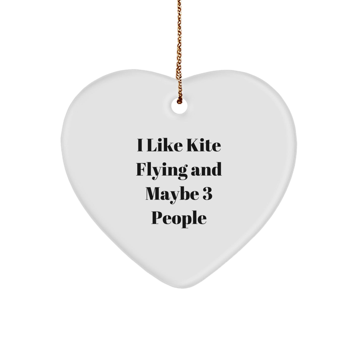 Funny Kite Flying Heart Ornament Gifts from Men for Kite Flying Friends, Unique Christmas Decorations - Image 1