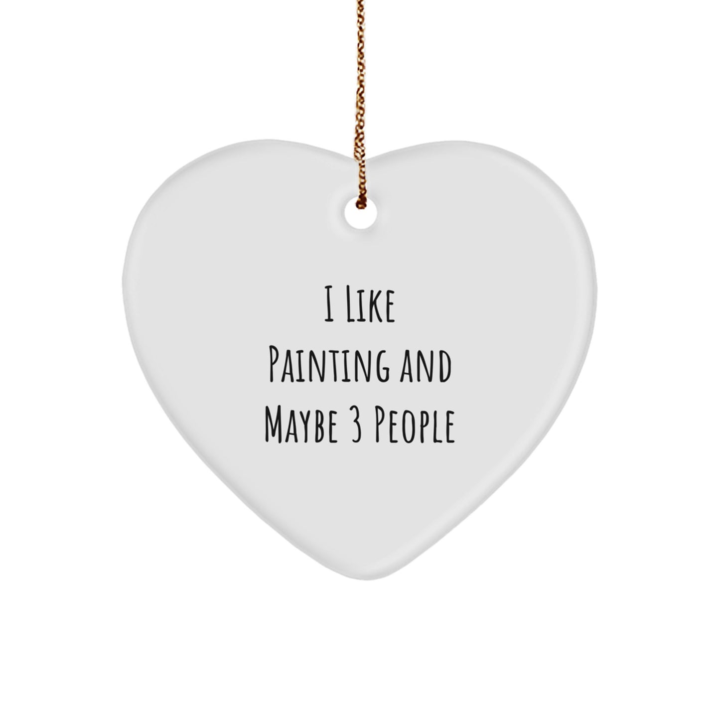 Funny Painting Heart Ornaments for Painting Lovers, Unique Christmas Decorations Gifts for Men, Women, Friends, Family - Image 1