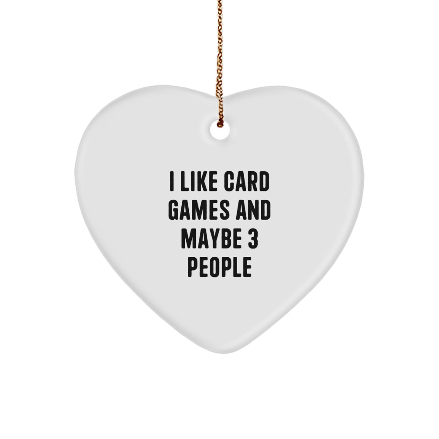 Funny Card Games Heart Ornament Gifts from Friends for Card Game Lovers - Image 1