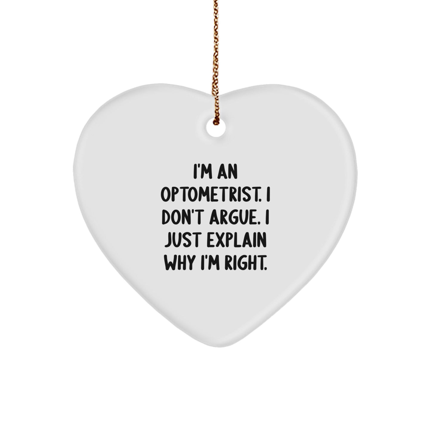 Sassy Optometrist Christmas Ornament for Friends – Novelty Gift - Image 1