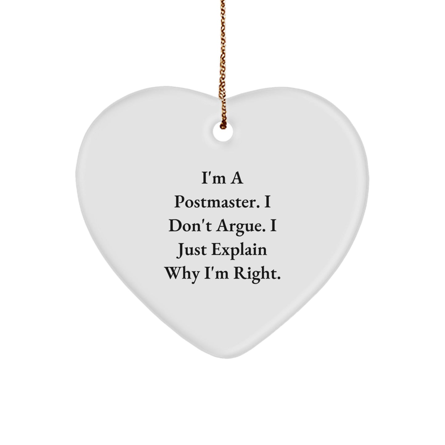 Christmas Gift Postmaster Keepsake Ornament for Her Present Bright - Image 1
