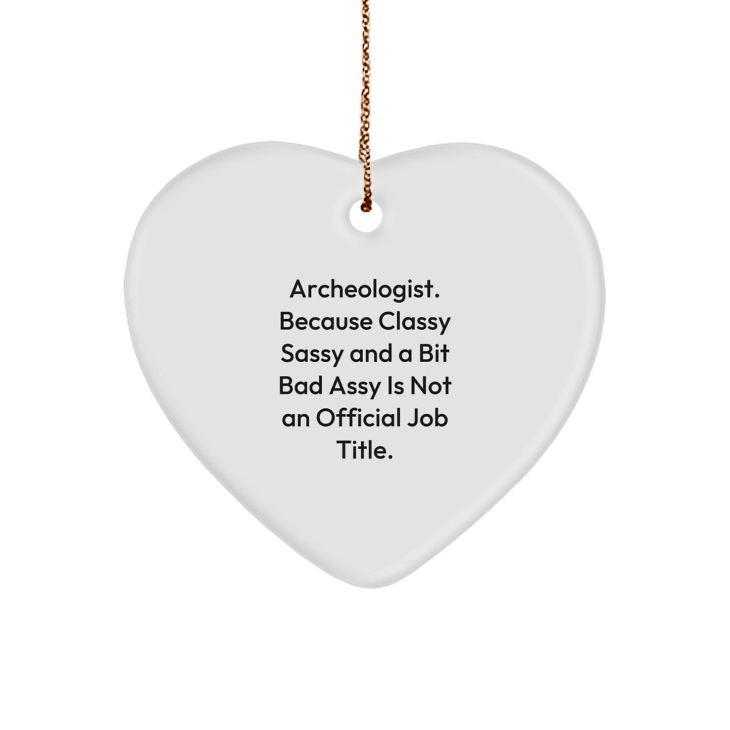 Funny Archeologist Heart Ornament Gifts for Men Women Friends Family Christmas Unique - Image 1