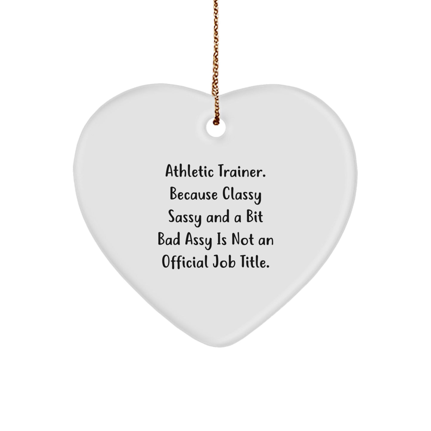 Funny Athletic Trainer Heart Ornament Gifts from Friends for Athletic Trainer Men Women, Christmas Unique Gifts for Athletic Trainer - Image 1