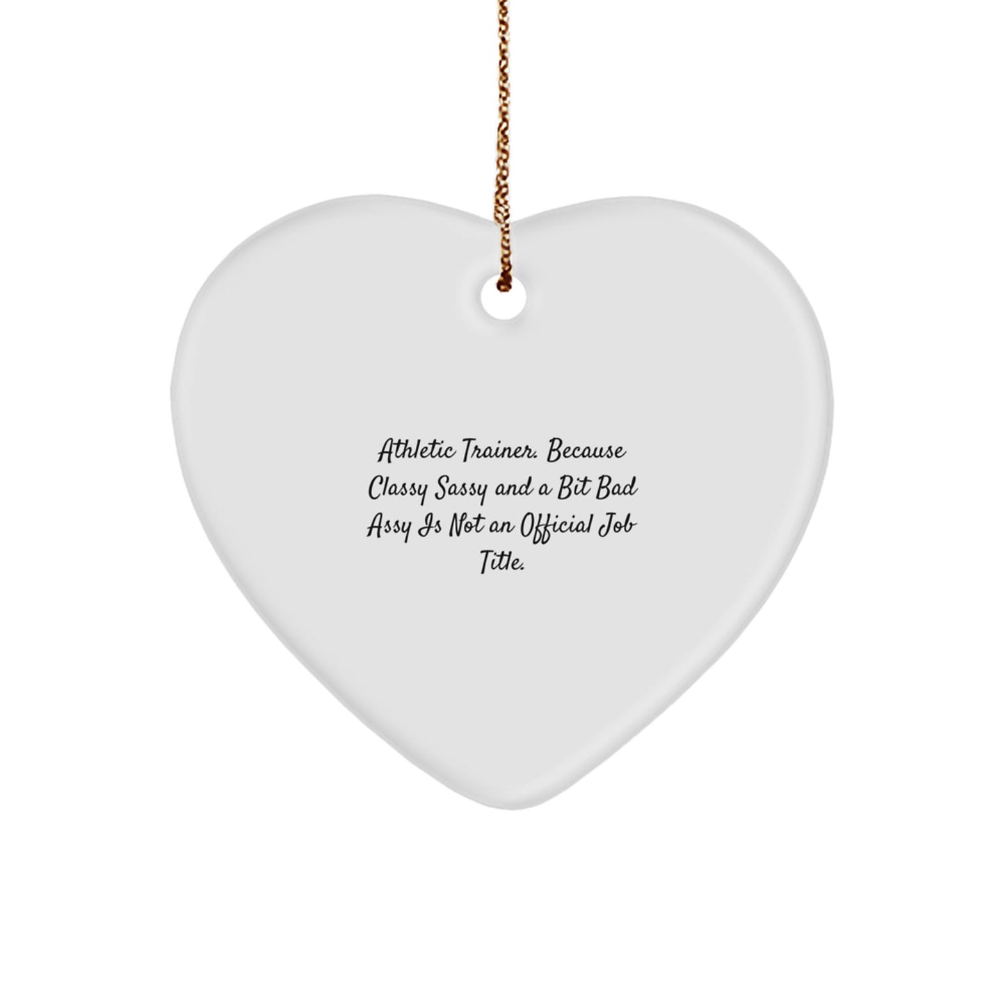 Gifts from Friends to Inspirational Athletic Trainers, Funny Heart Ornament, Christmas Unique Gifts - Image 1