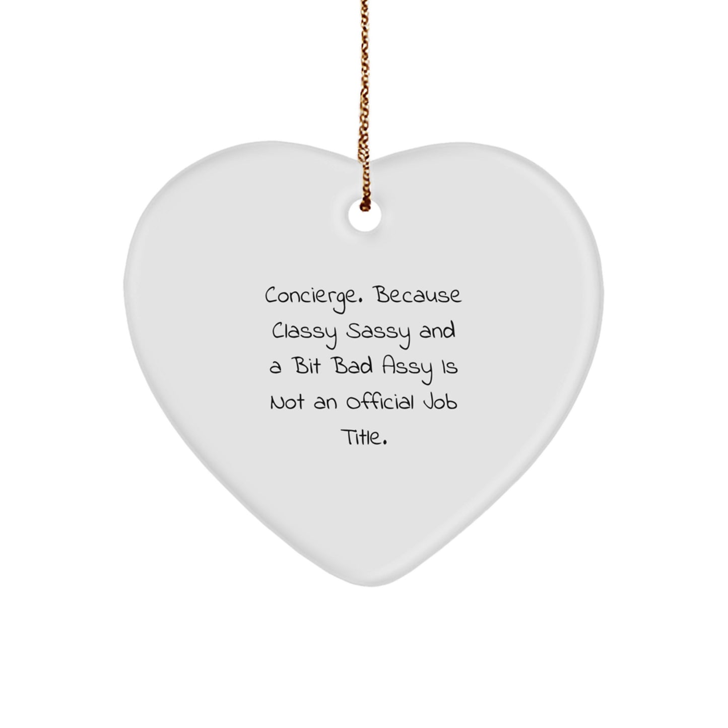 Funny Concierge Gift Ideas, Concierge Heart Ornament, Christmas Unique Gifts from Men to Women, Friends, Coworkers, Family - Image 1