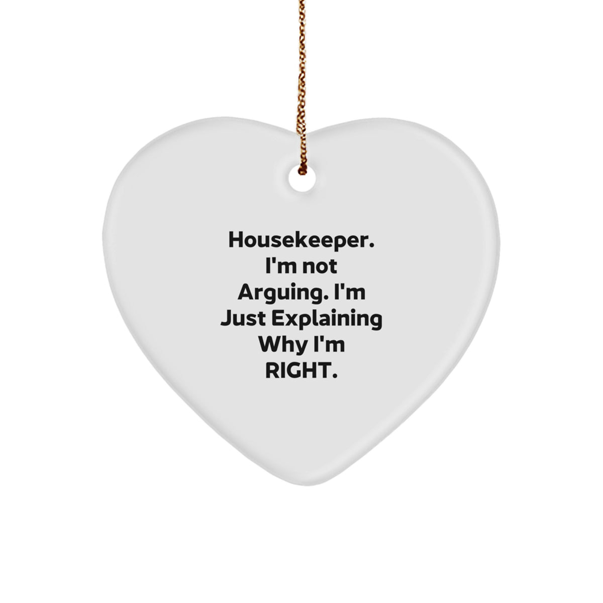 Housekeeper Christmas Ornament Gift for Him I'm not Arguing Keepsake - Image 1