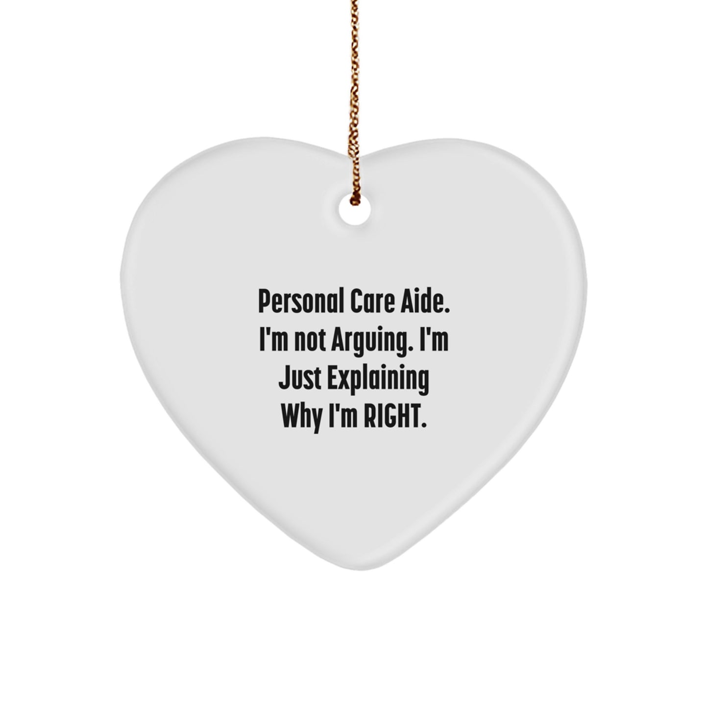 Witty Personal Care Aide Christmas Ornament for Friends Gift - Image 1