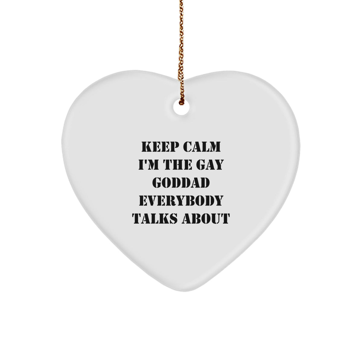 Funny Goddad Gifts from Men, Cute Heart Ornaments for Gay Daddies, Inspirational Christmas Unique Gifts for Him - Image 1
