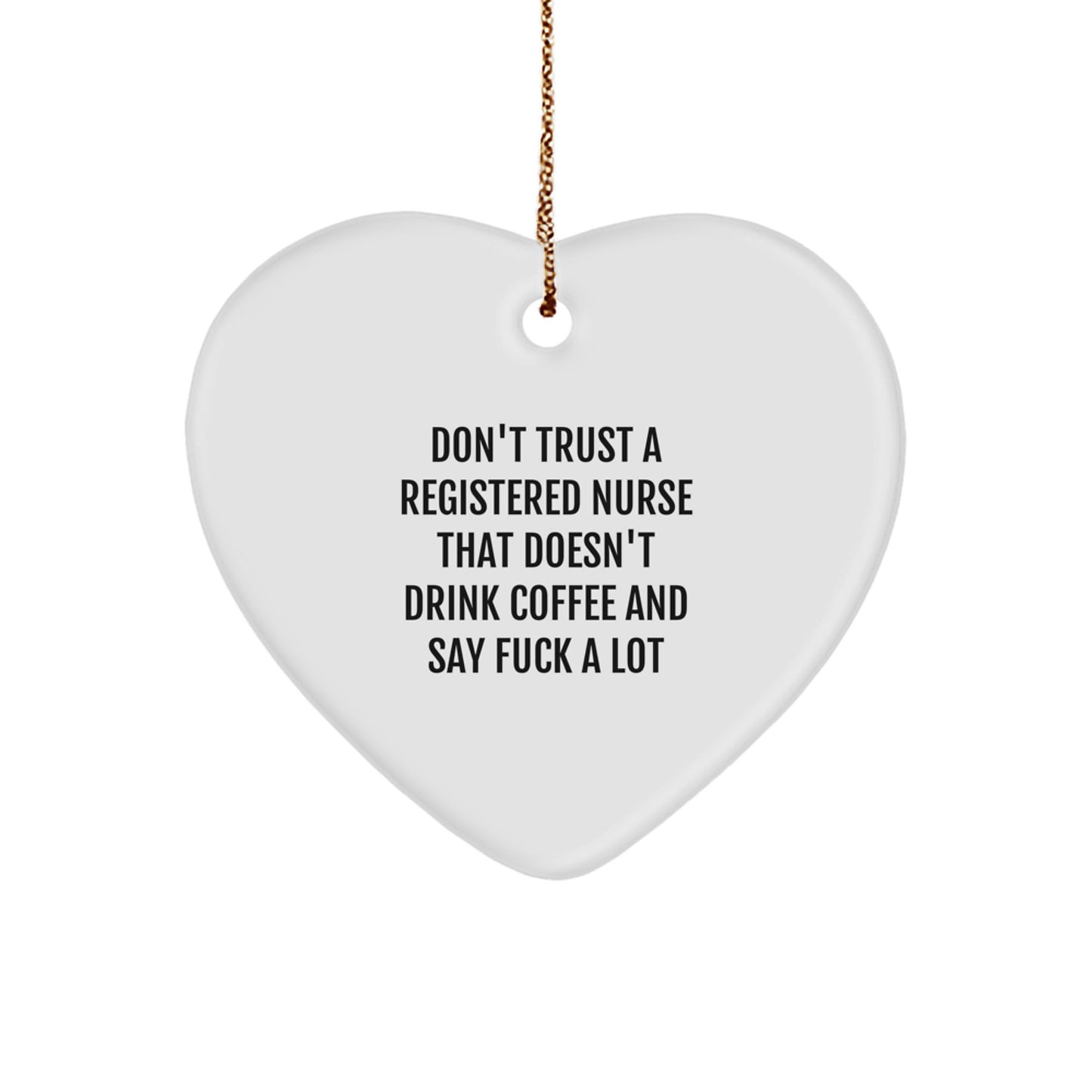 Funny Registered Nurse Gifts, Christmas Unique Ornaments, Heart Shaped Decorations, Gifts from Men to Registered Nurses, for Registered Nurse Coworkers, Friends, and Family - Image 1