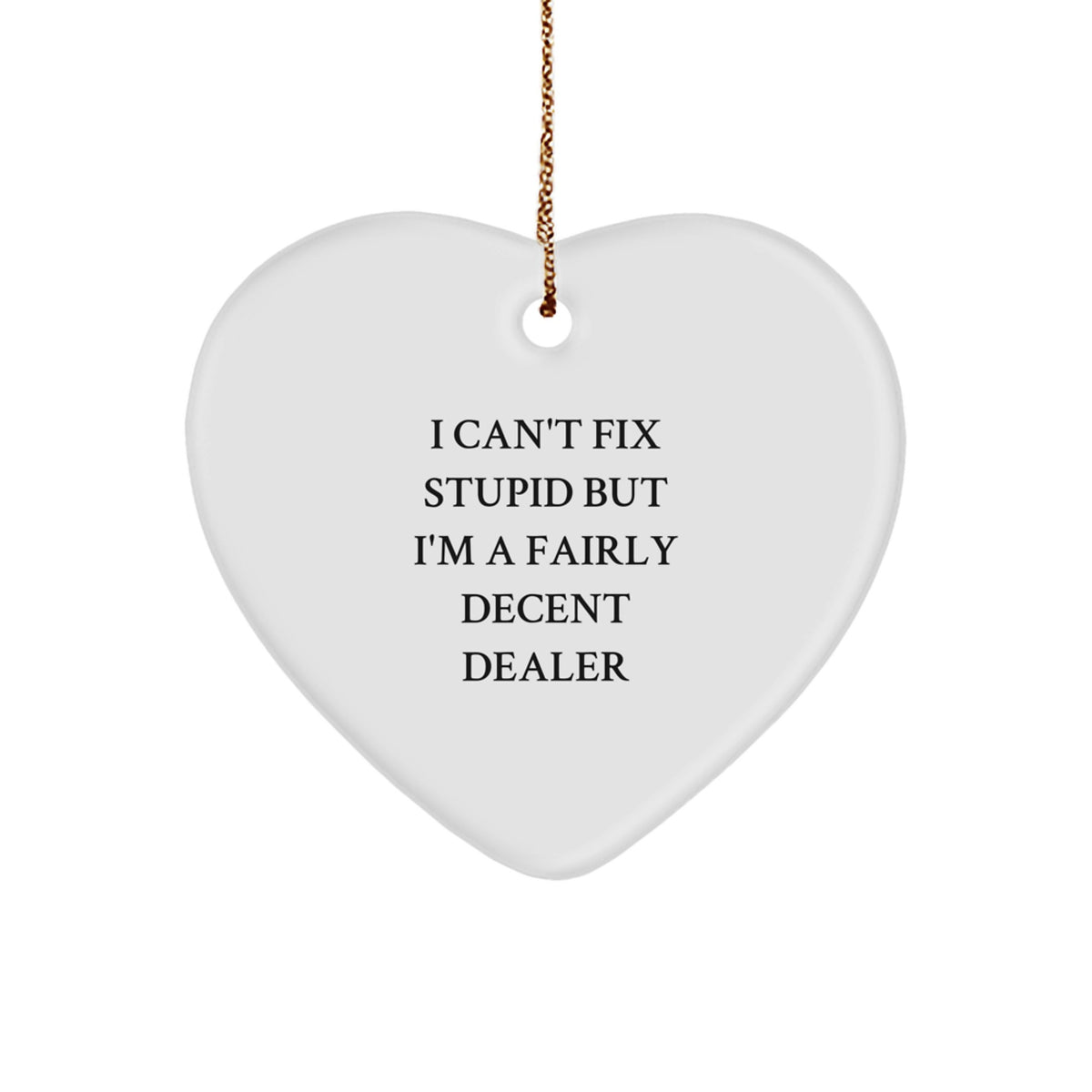 Dealer Keepsake Christmas Ornament for Him Gift – Heart Shaped - Image 1