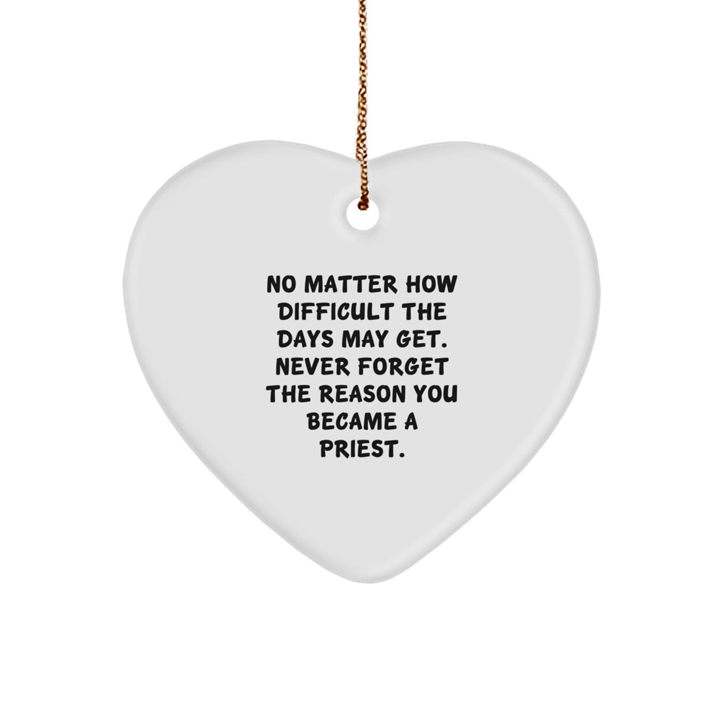 Priest Christmas Ornament Keepsake for Him Gift Never Forget the Reason - Image 1