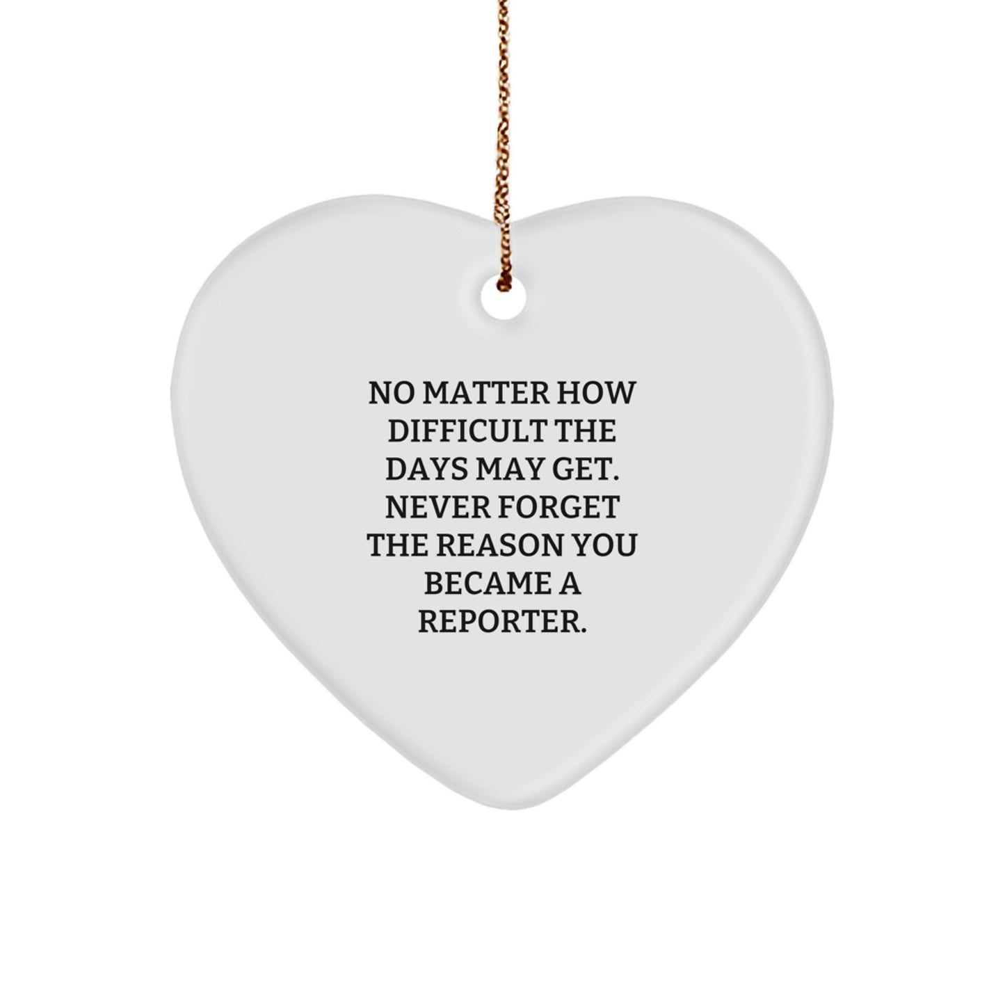 Reporter Keepsake Christmas Ornament for Him Gift - Image 1