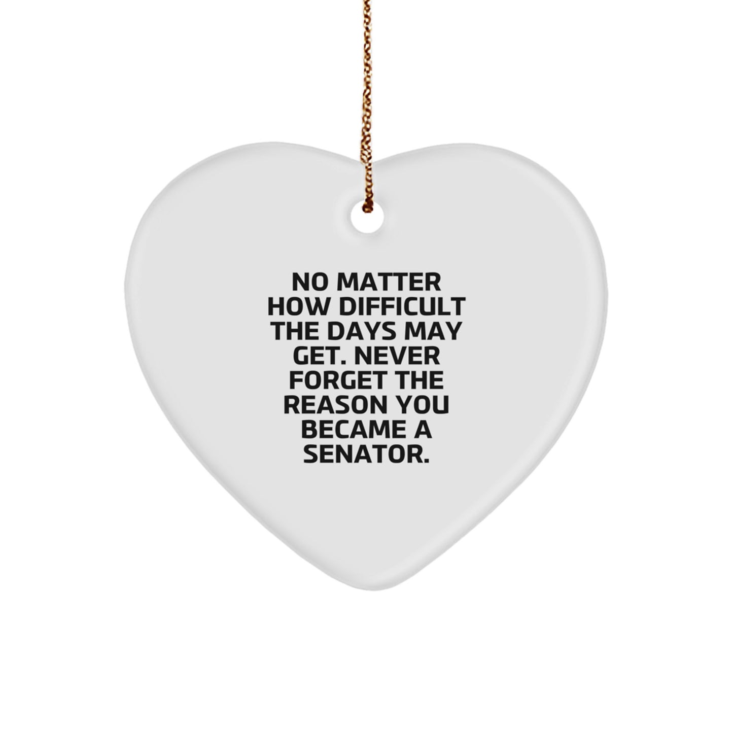 Funny Senator Heart Ornament Gifts for Men from Friends, Christmas Unique Gifts for Senator - Image 1