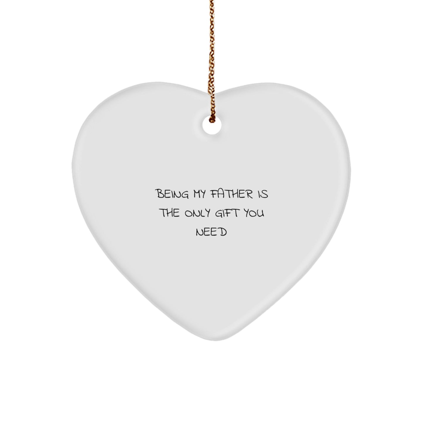 Funny Heart Ornament Gifts from Men to Father on Christmas Unique - Image 1