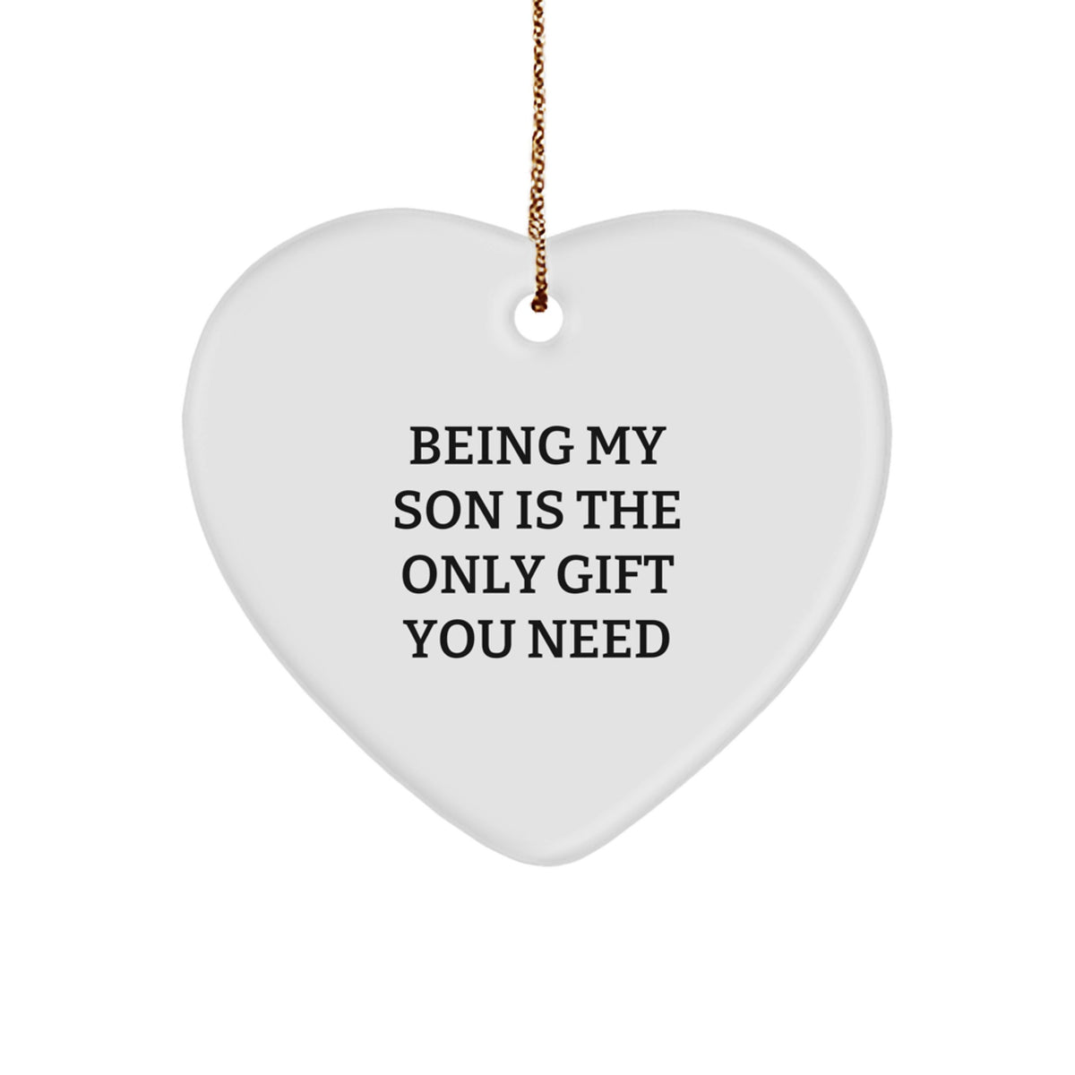 Son Heart Ornament for Grandpa – Novelty Christmas Unique Gift - Image 1