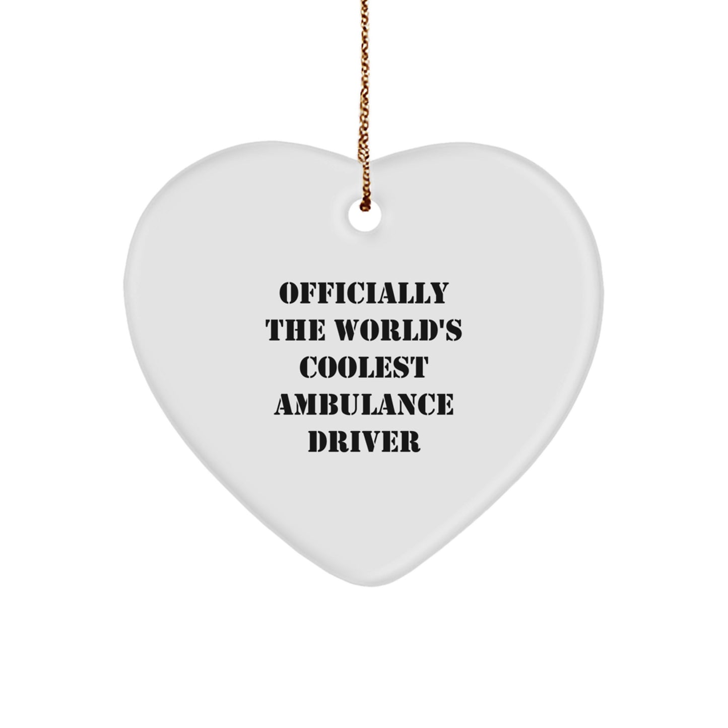 Officially Ambulance Driver Keepsake Christmas Ornament for Him Gift - Image 1