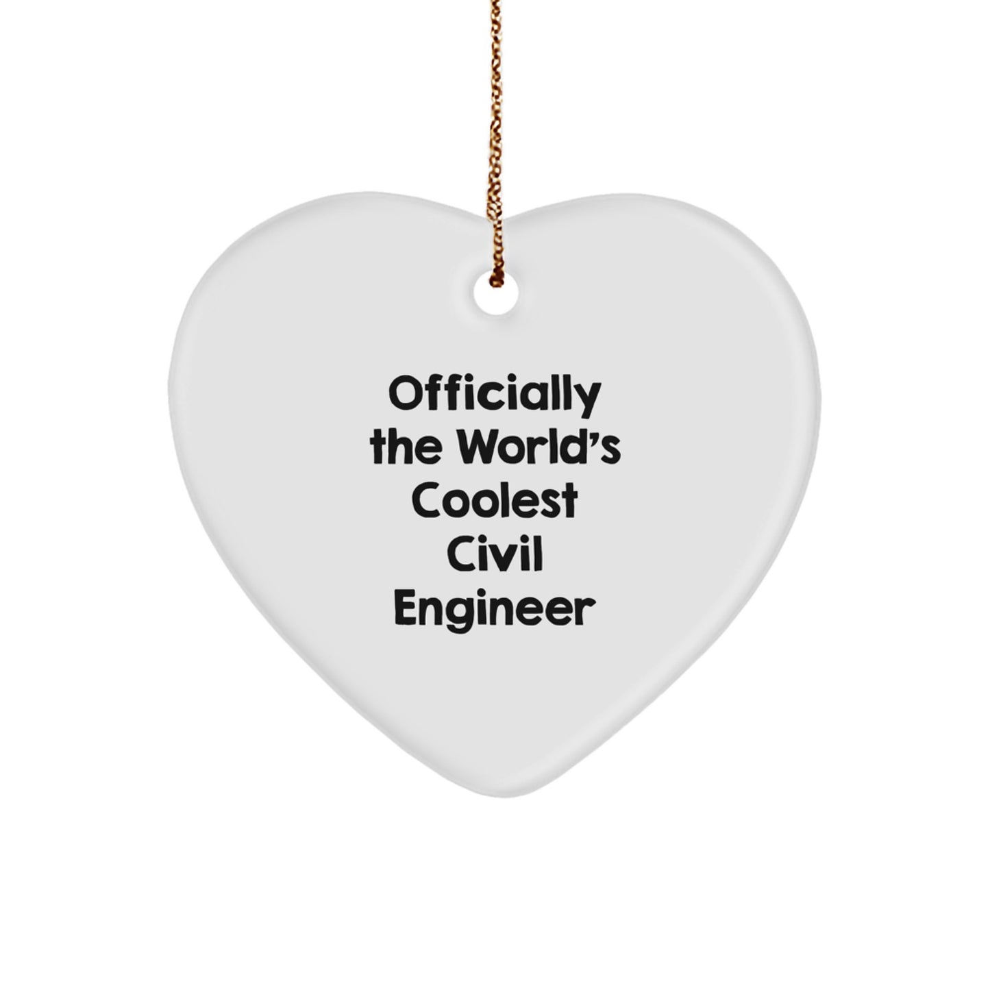 Civil Engineer Keepsake Christmas Ornament for Him Gift - Image 1
