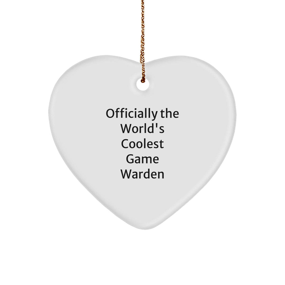 Christmas Unique Gift for Her Game Warden Heart Ornament Present World's - Image 1
