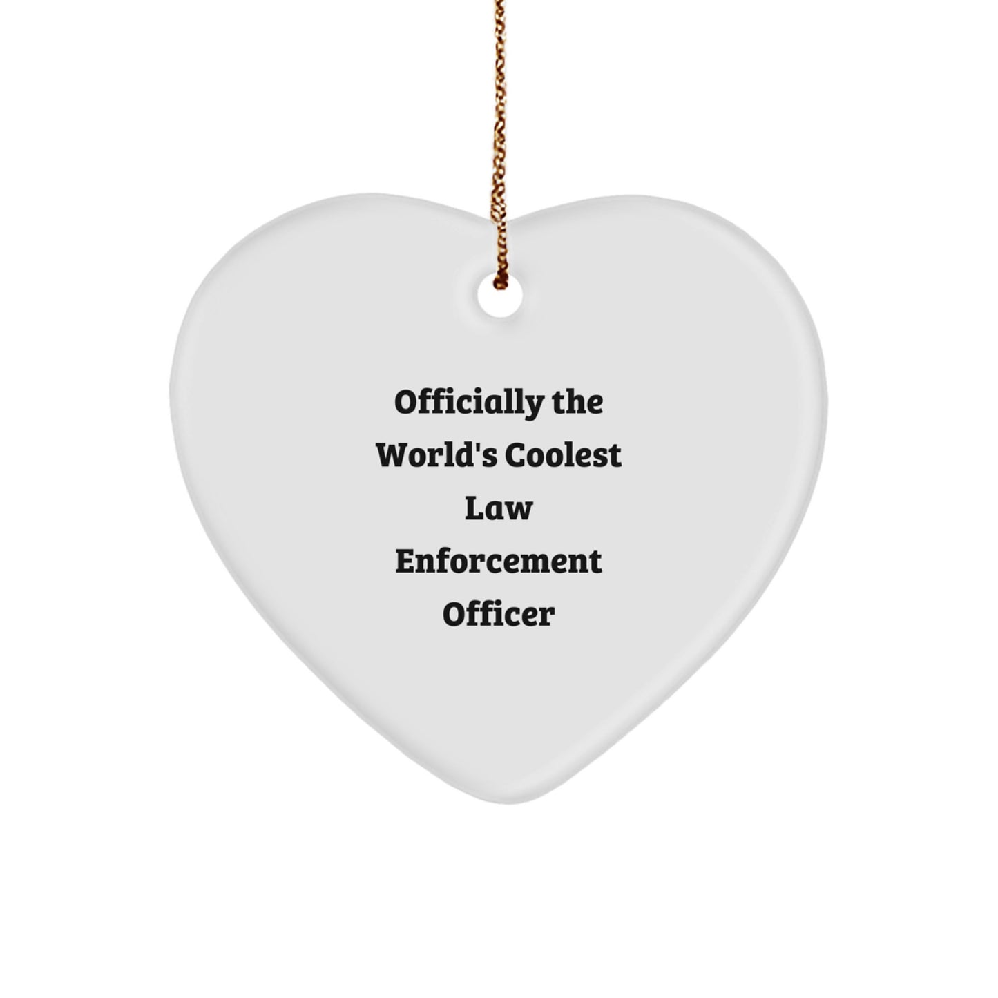World's Coolest Law Enforcement Officer Christmas Ornament for Him Gift - Image 1
