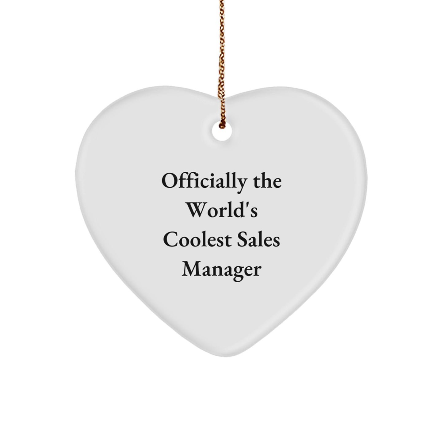Christmas Gift for Her Sales Manager Heart Ornament Officially Present - Image 1