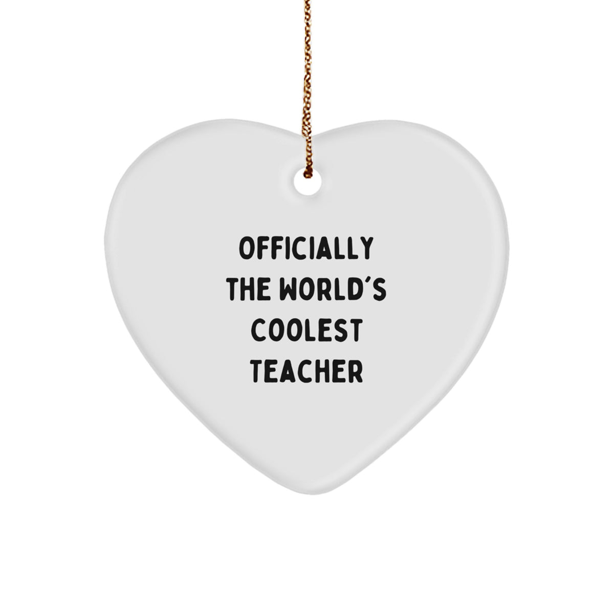 Teacher Christmas Ornament Gift for Neighbors - Funny 'Officially The - Image 1