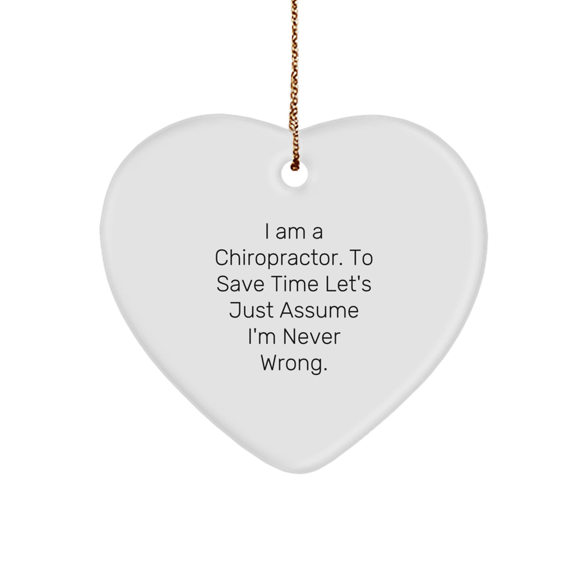 Sarcastic Chiropractor Christmas Ornament Gift for Friends - Novelty - Image 1
