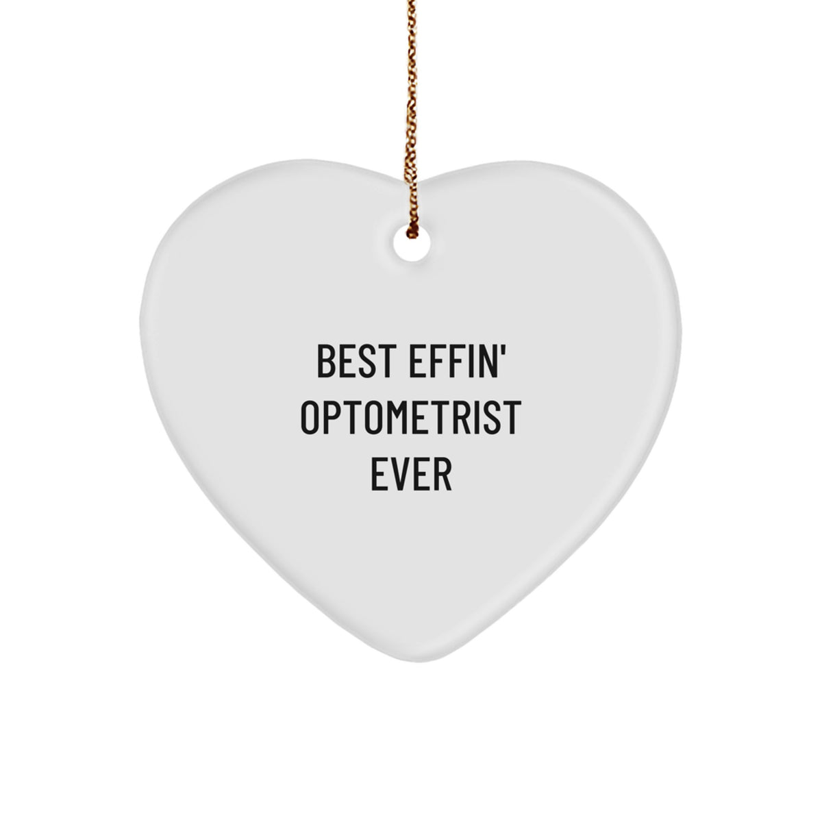 Optometrist Keepsake Heart Bright Christmas Ornament for Him Gift - Image 1