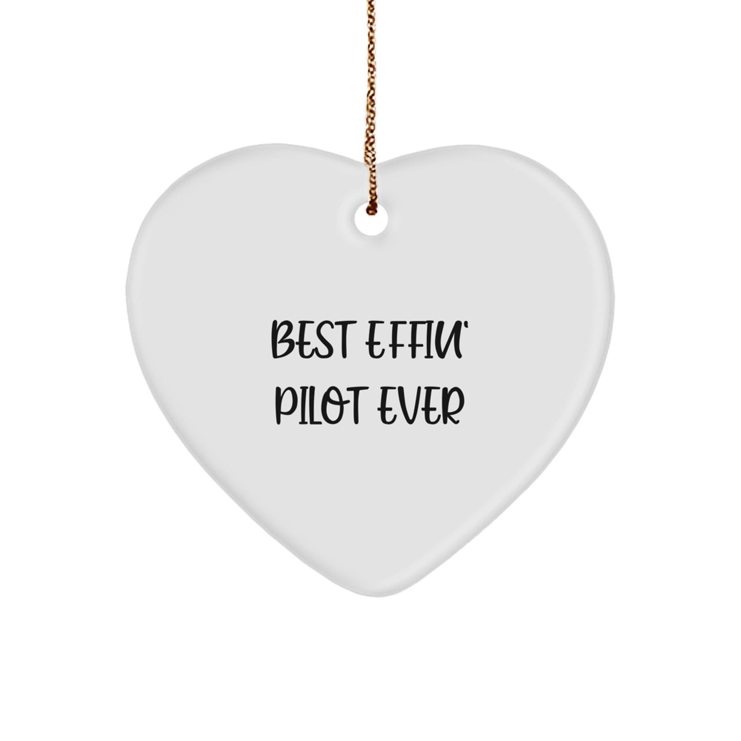 Christmas Unique Gift for Her Pilot Ornament – Effin Pilot Ever Present - Image 1