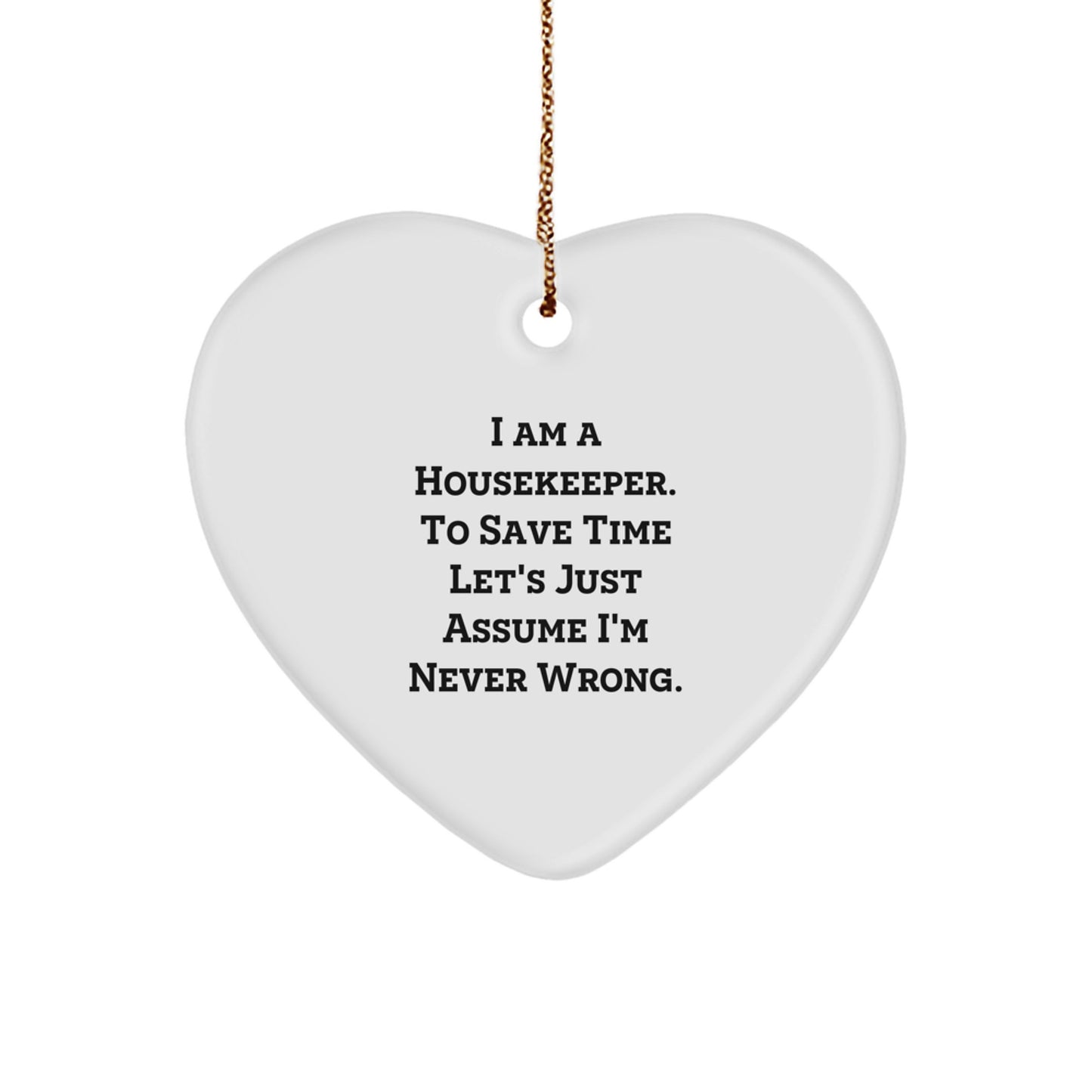Funny Housekeeper Heart Ornament Gifts from Friends to Housekeeper for Christmas Unique - Image 1