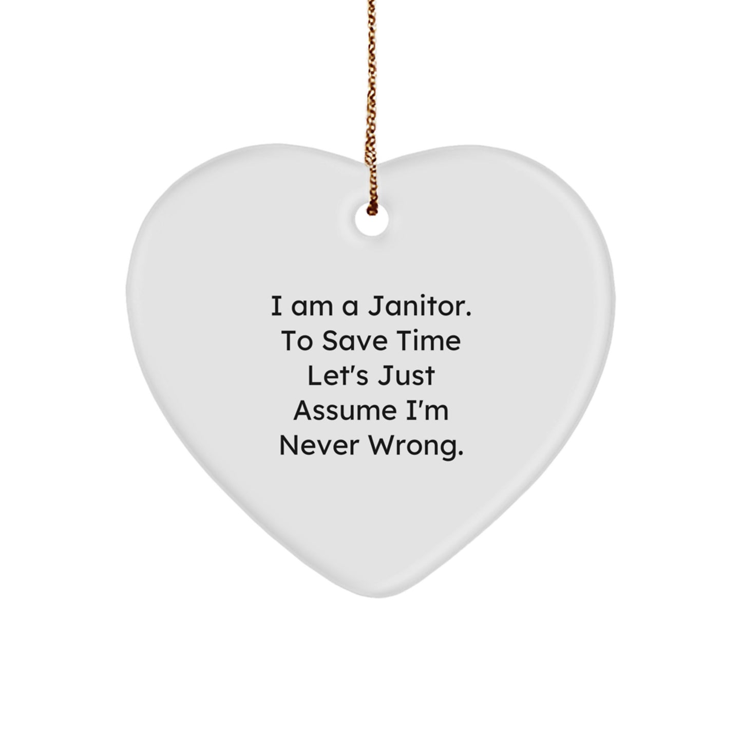 Janitor Keepsake Christmas Ornament for Him I Am a Janitor Gift - Image 1