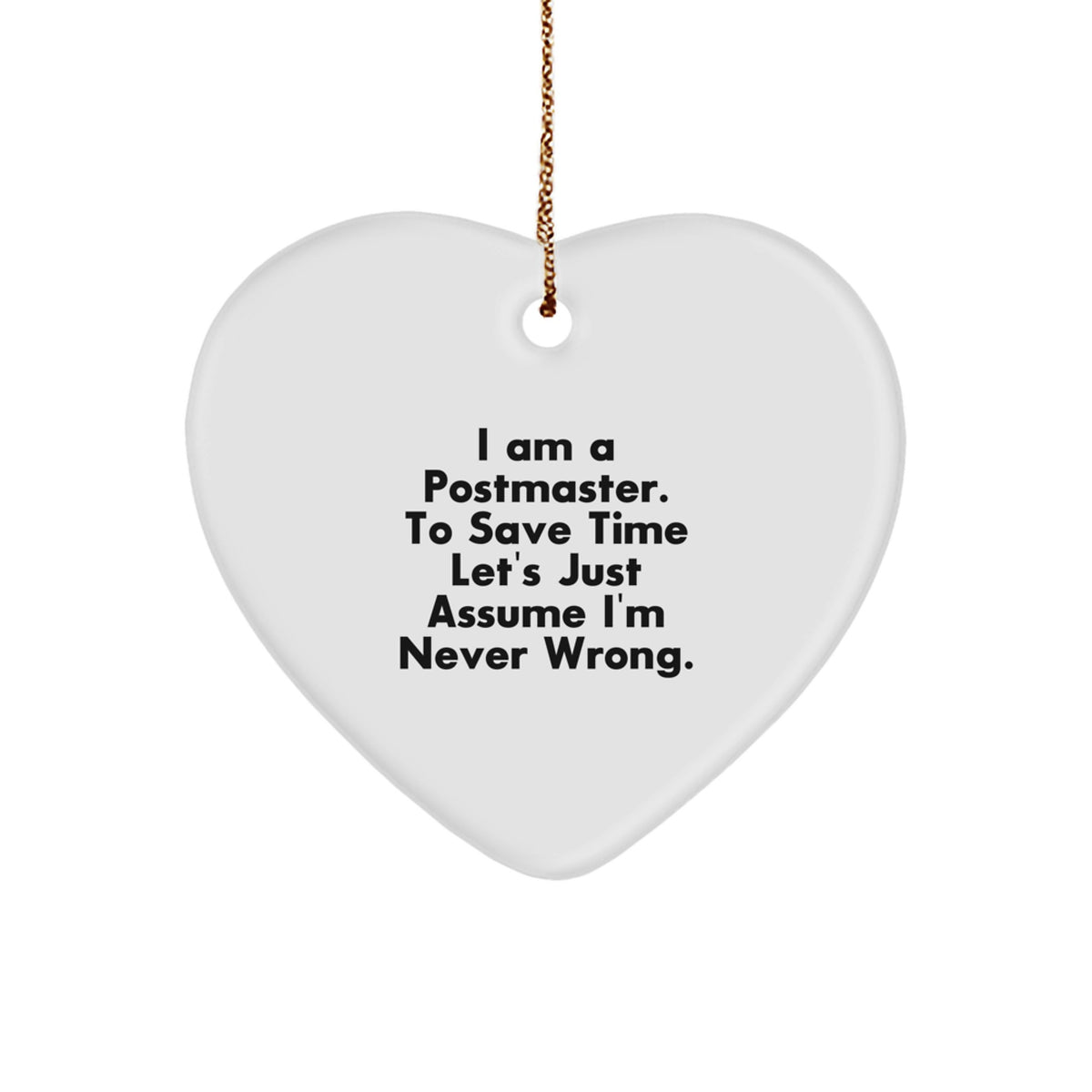 Postmaster Heart Christmas Ornament for Family To Save Time Xmas Gift - Image 1