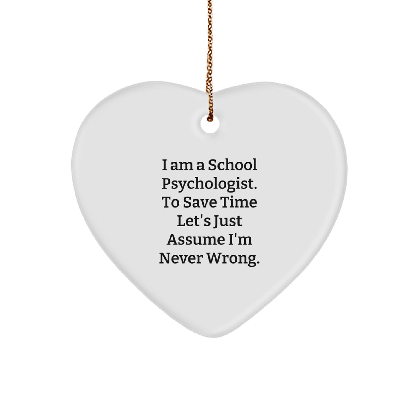 School Psychologist Keepsake Christmas Ornament for Him Gift - Image 1