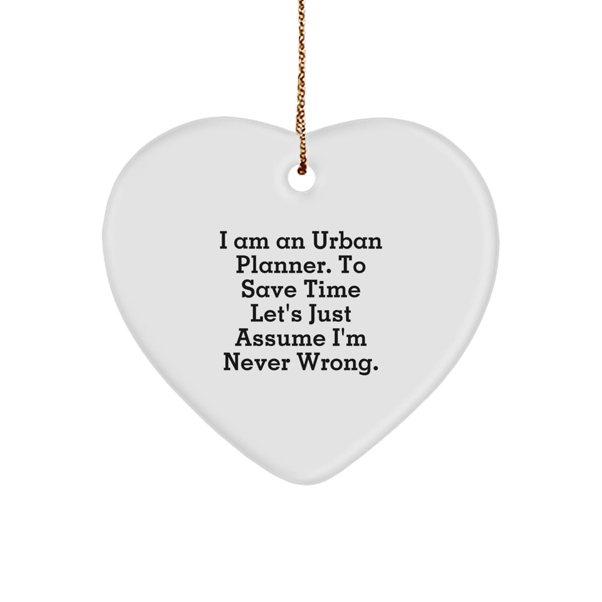 Urban Planner Keepsake Ornament Christmas Unique Gift for Him, To Save Time - Image 1