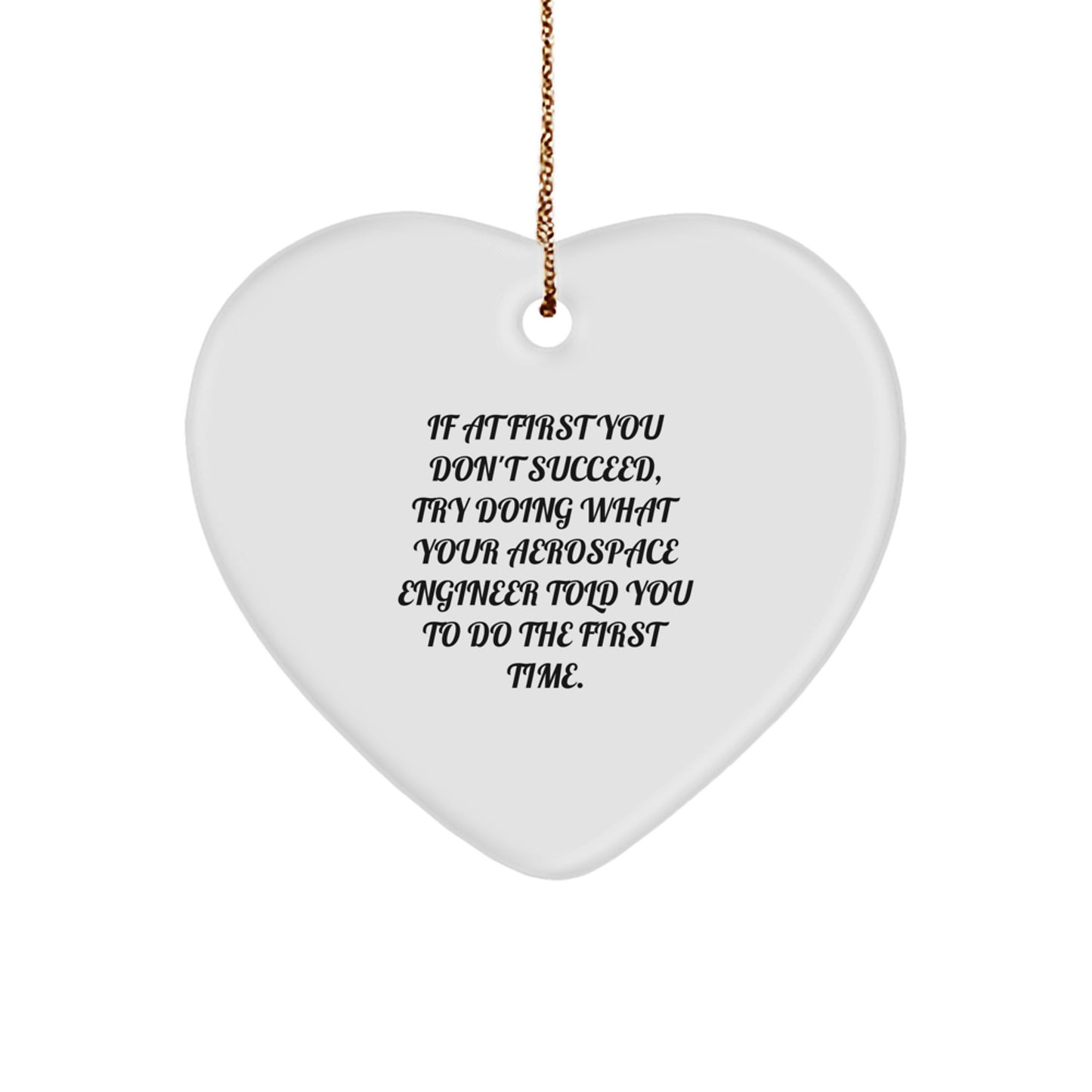 Aerospace Engineer Heart Ornament, Funny Christmas Unique Gifts from Friends to Family, Heart Shaped Decorations for Aerospace Engineer Men Women - Image 1