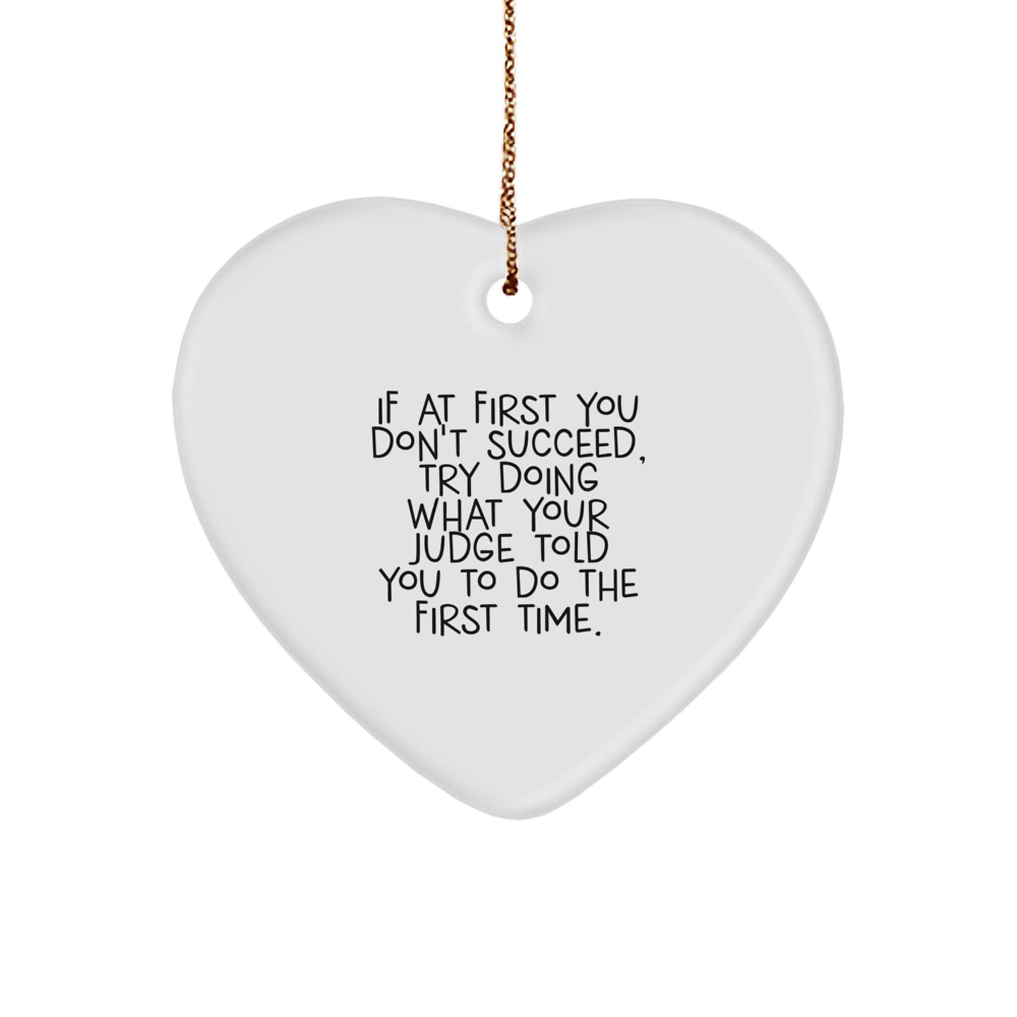 Witty Judge Christmas Ornament Novelty for Friends Gift Holiday Keepsake - Image 1
