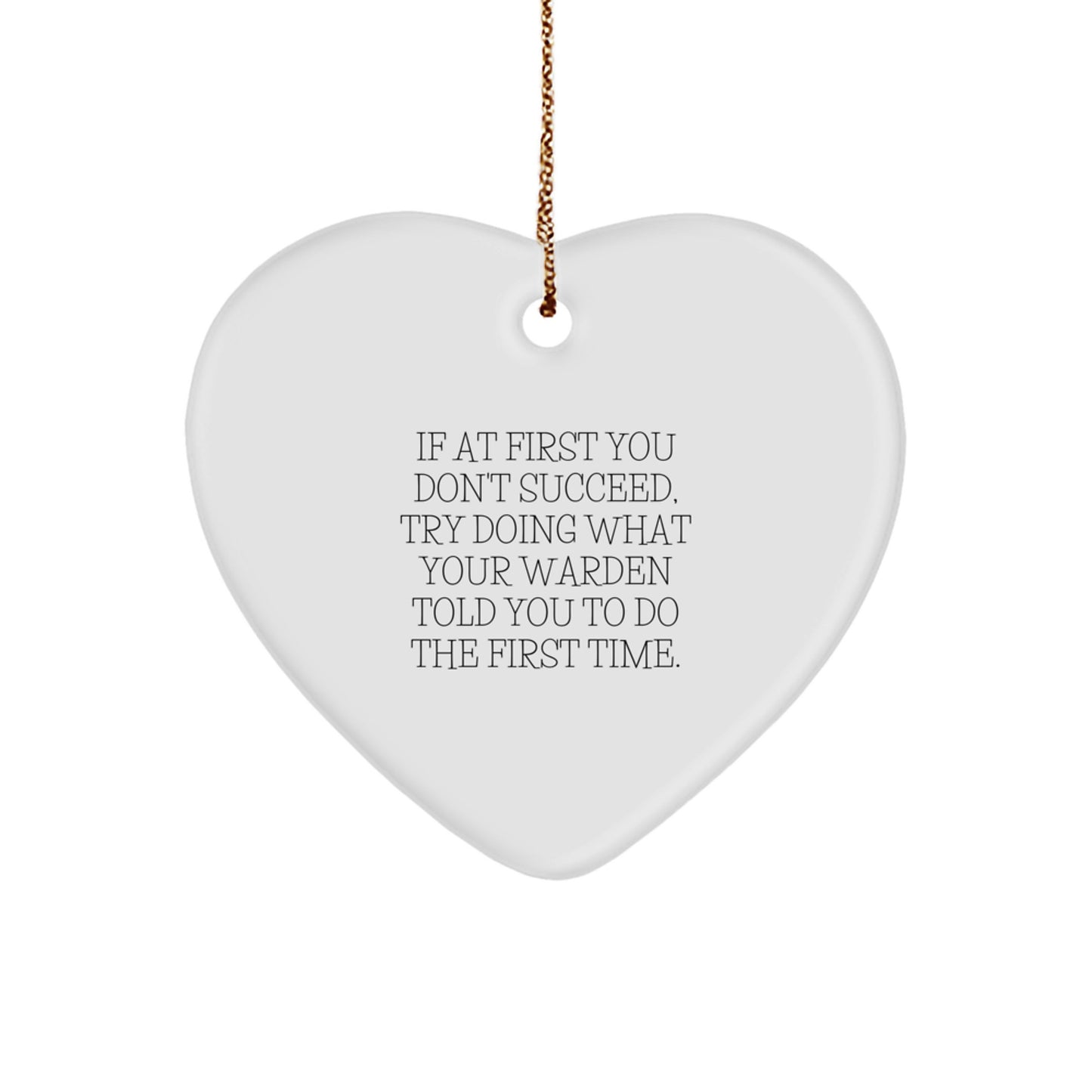 Warden Heart Ornament Keepsake Christmas Surprise Gift for Him - Image 1