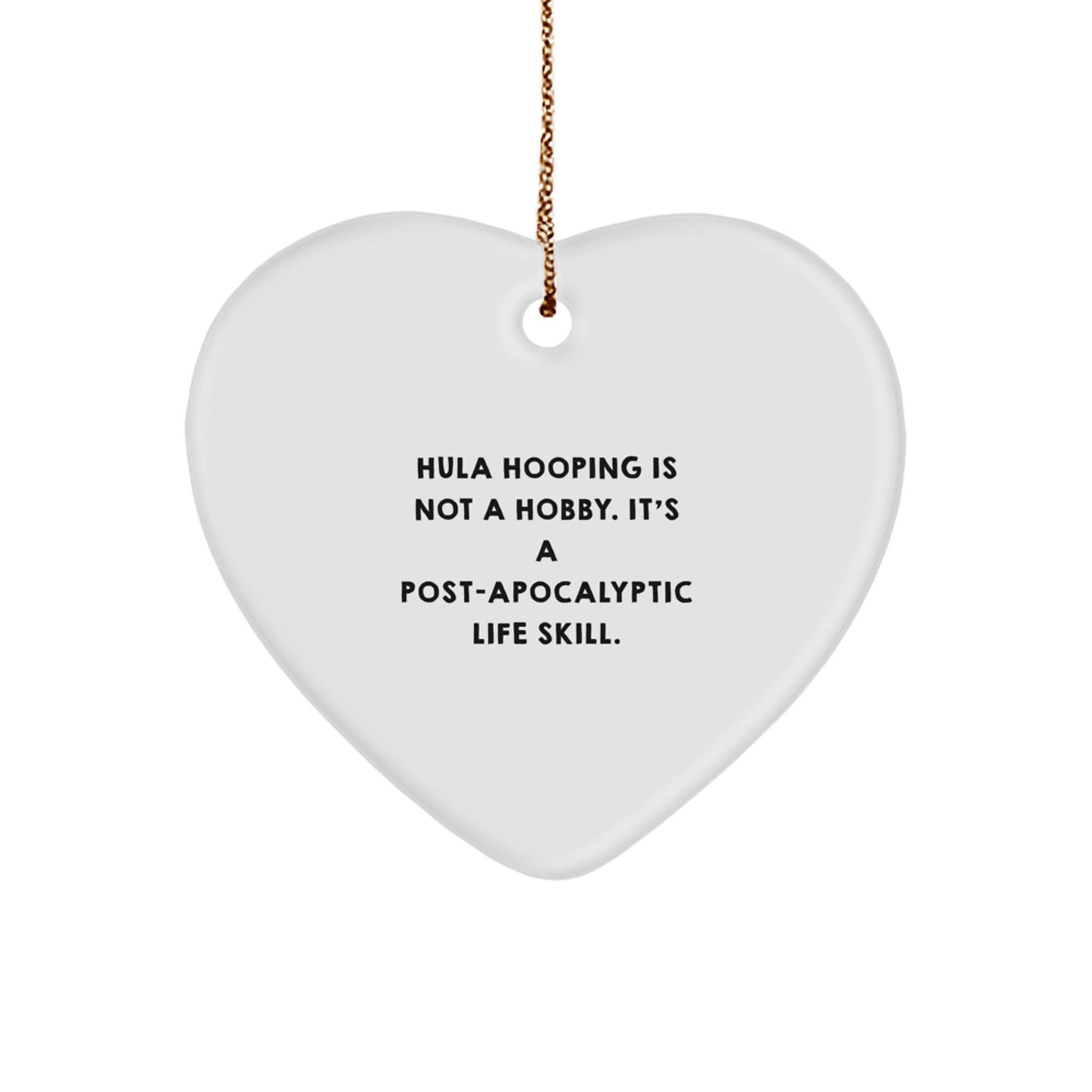 Playful Hula Hooping Novelty Christmas Ornament for Friends Gift - Image 1