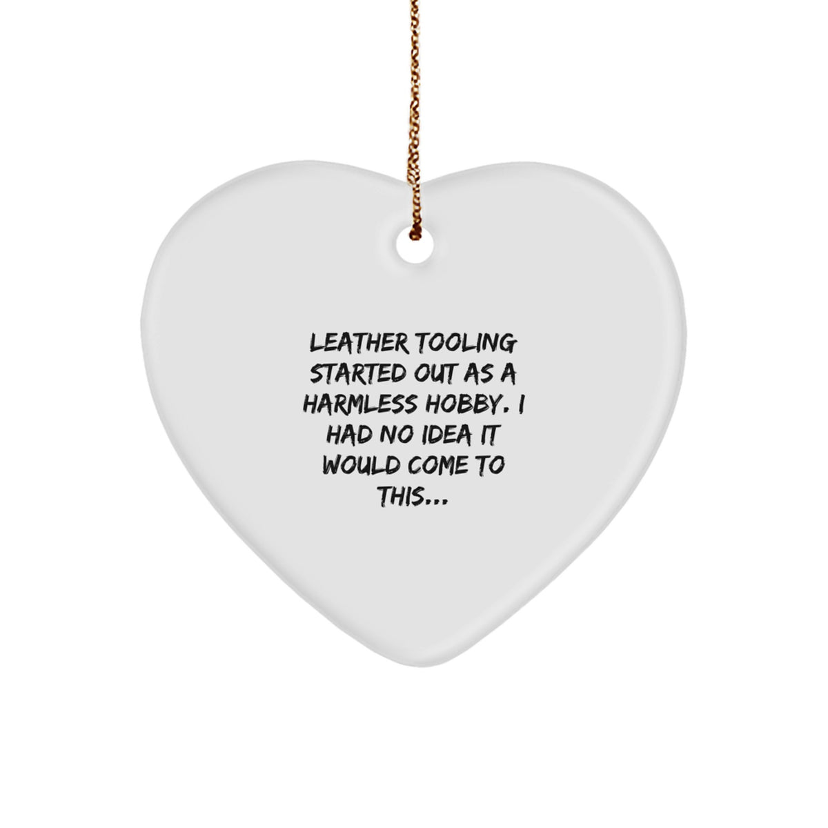Leather Tooling Keepsake Christmas Ornament for Him Gift - Image 1