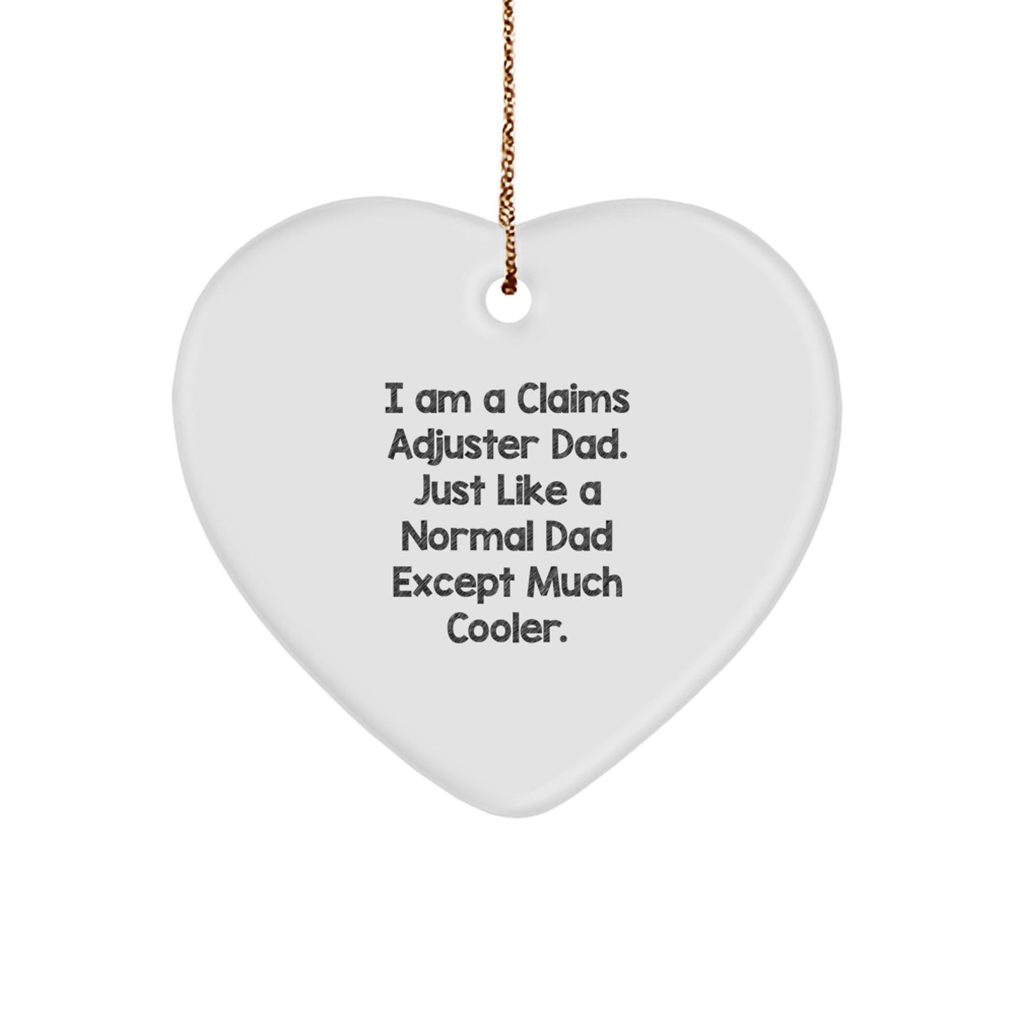 Christmas Gift for Her Claims Adjuster Dad Ornament Present - Image 1