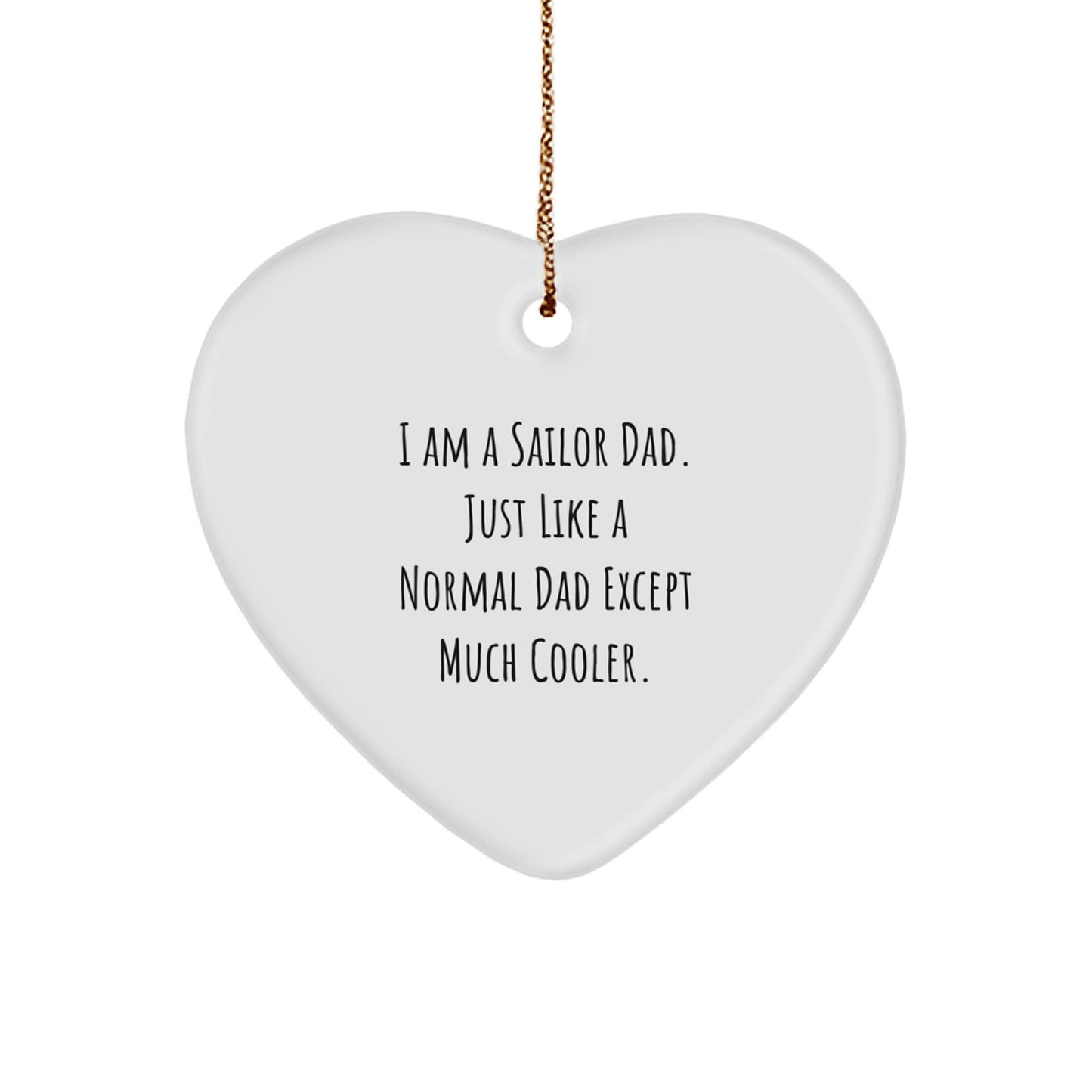 Heart Ornament Idea for Coworkers – Sailor Dad Christmas Gift - Image 1