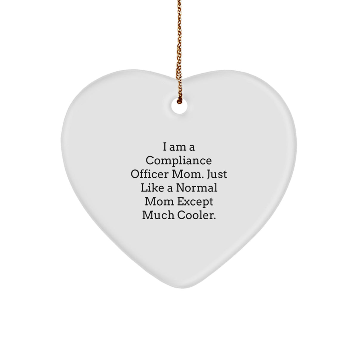 Christmas Gift for Her Compliance Officer Mom Ornament Present - Image 1