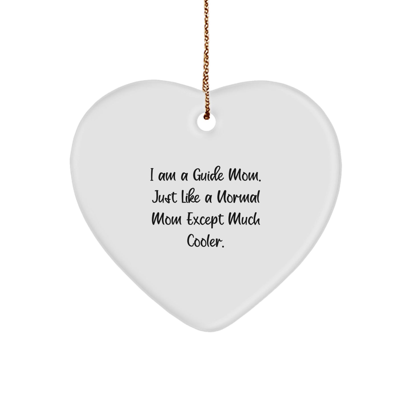 Mom Guide Heart Keepsake Bright Christmas Ornament for Him Gift - Image 1