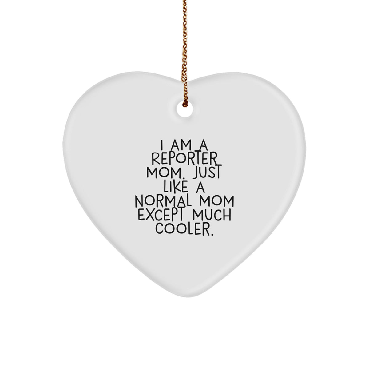 Reporter Christmas Ornament Gift A Cool Mom Keepsake for Kids - Image 1